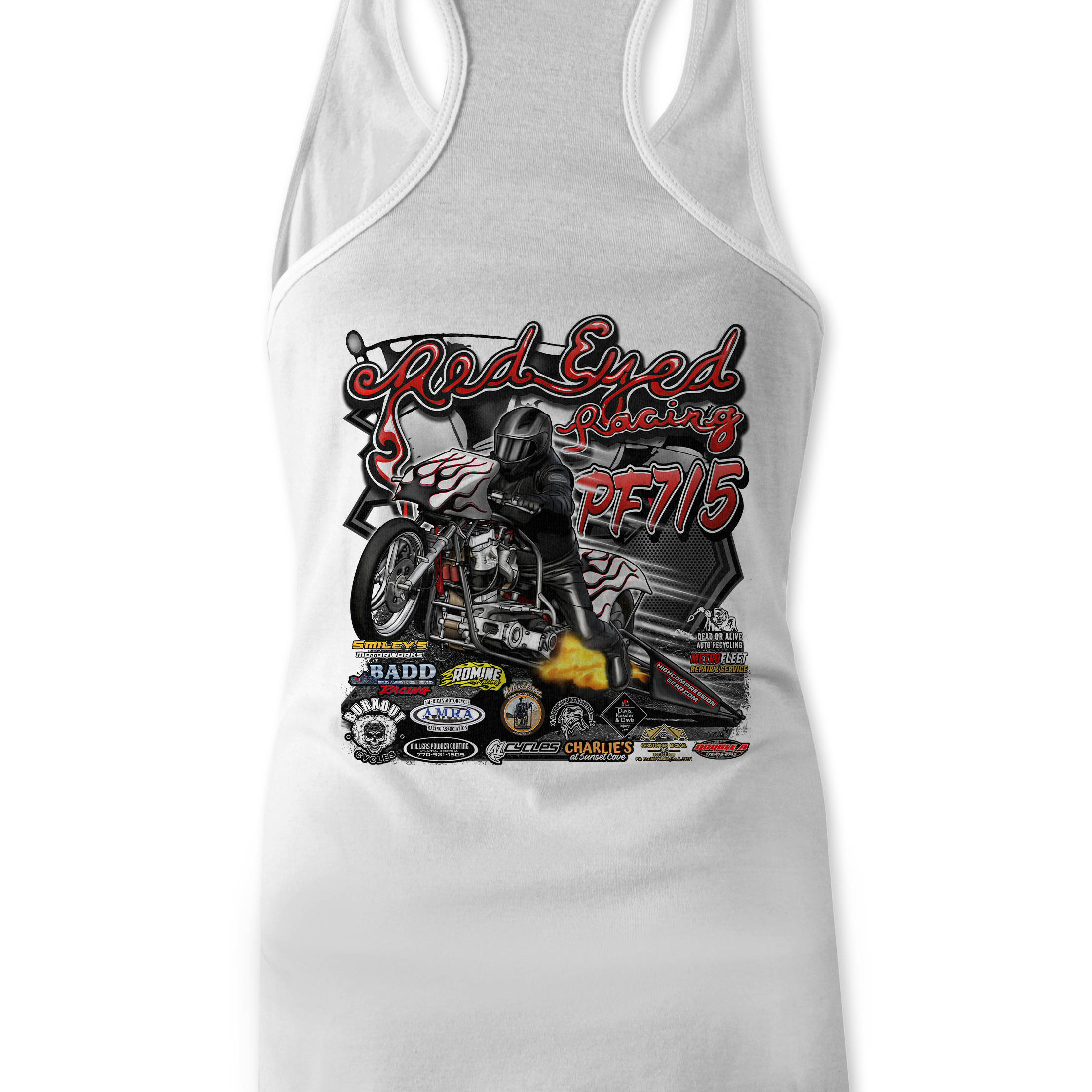 Red Eyed Racing Tank Tops