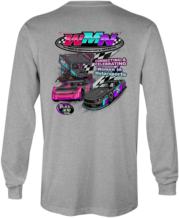 Women's Motorsports Network Long Sleeves Black Acid Apparel