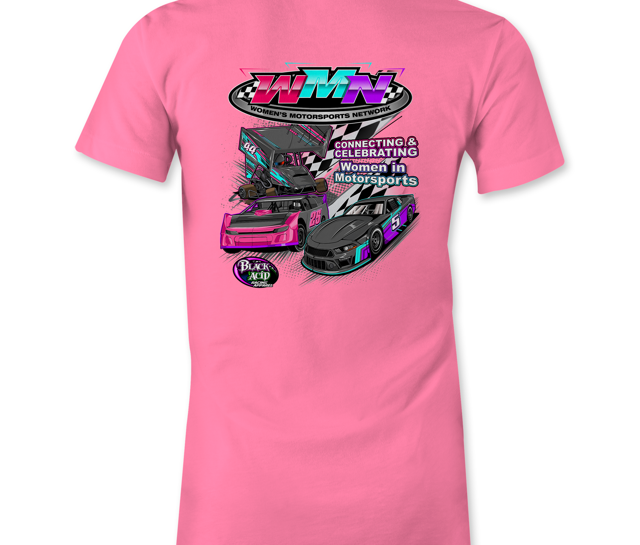 Women's Motorsports Network Ladies Shirts Black Acid Apparel