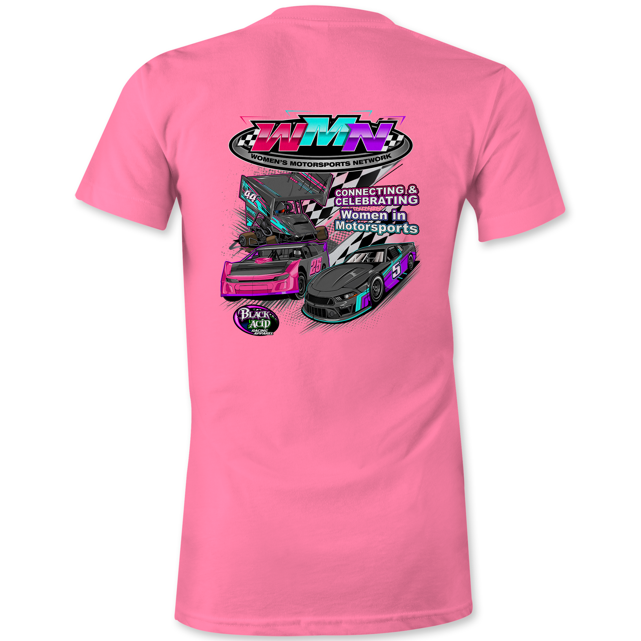 Women's Motorsports Network Ladies Shirts Black Acid Apparel