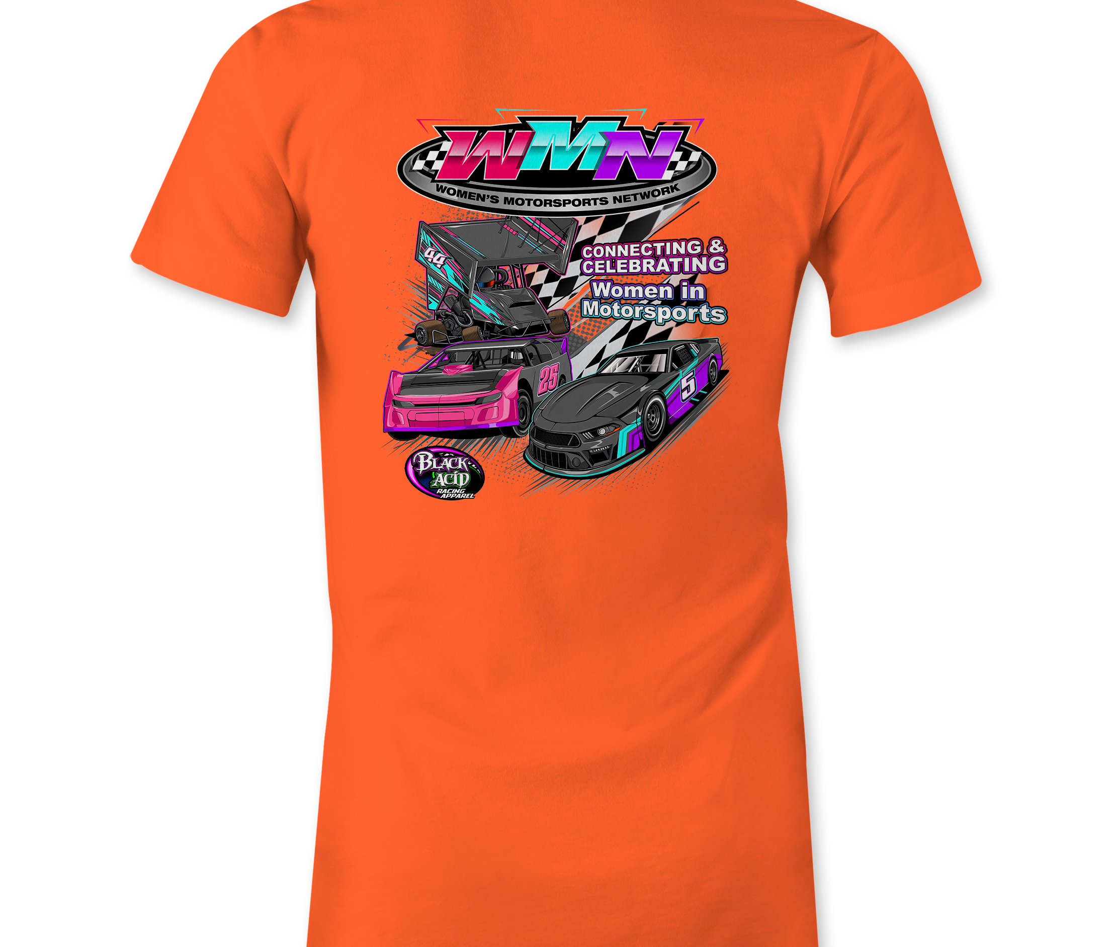 Women's Motorsports Network Ladies Shirts Black Acid Apparel