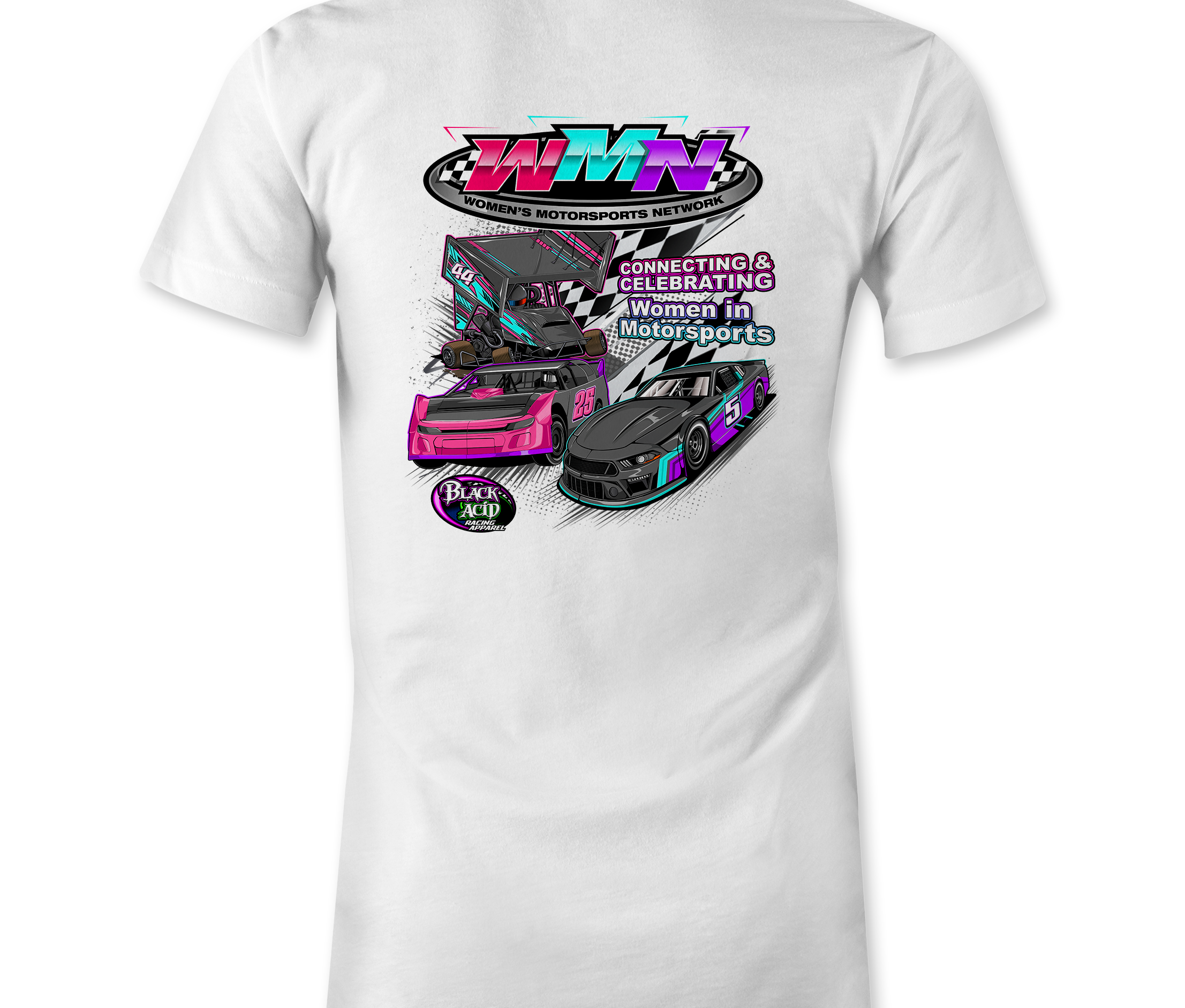 Women's Motorsports Network Ladies Shirts Black Acid Apparel