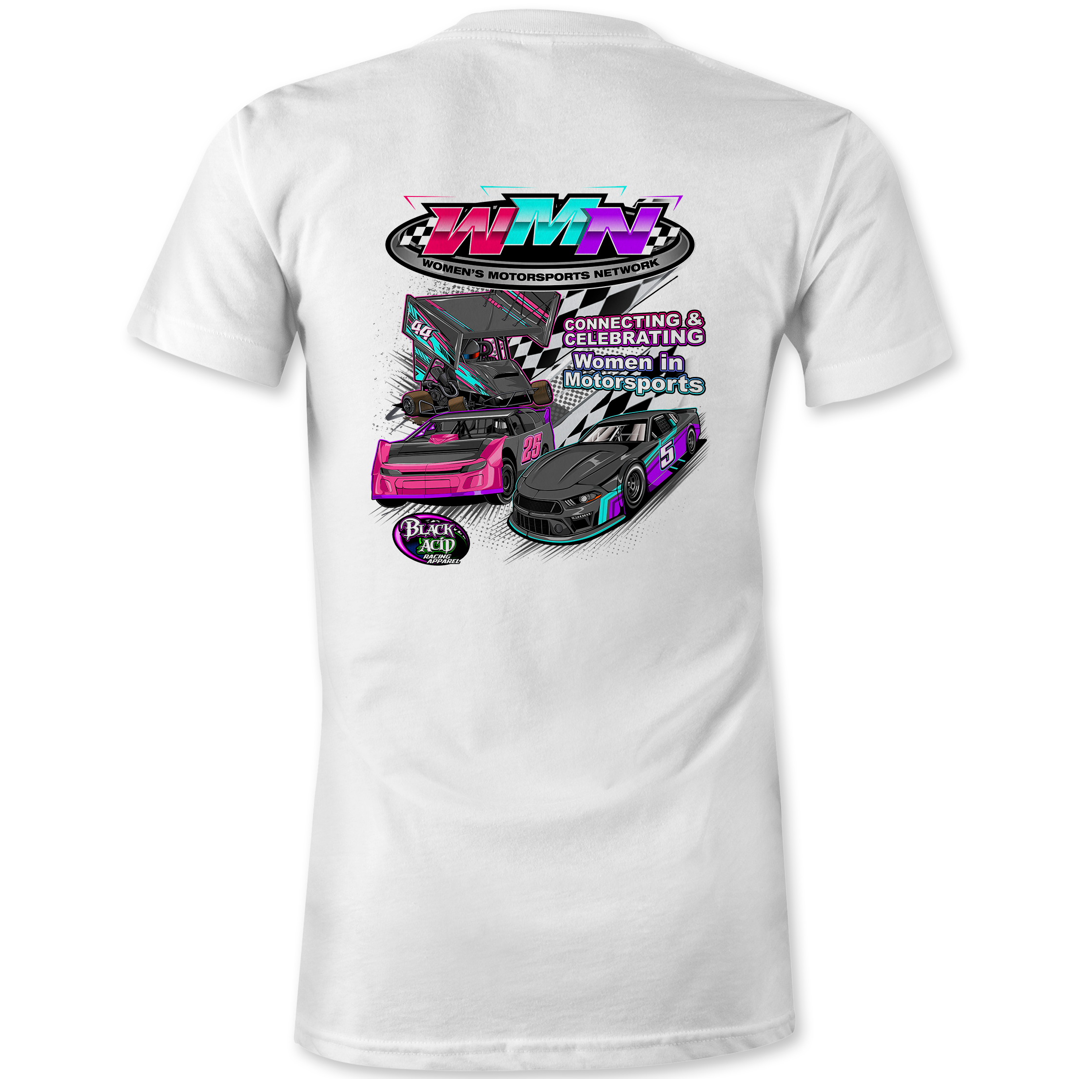 Women's Motorsports Network Ladies Shirts Black Acid Apparel