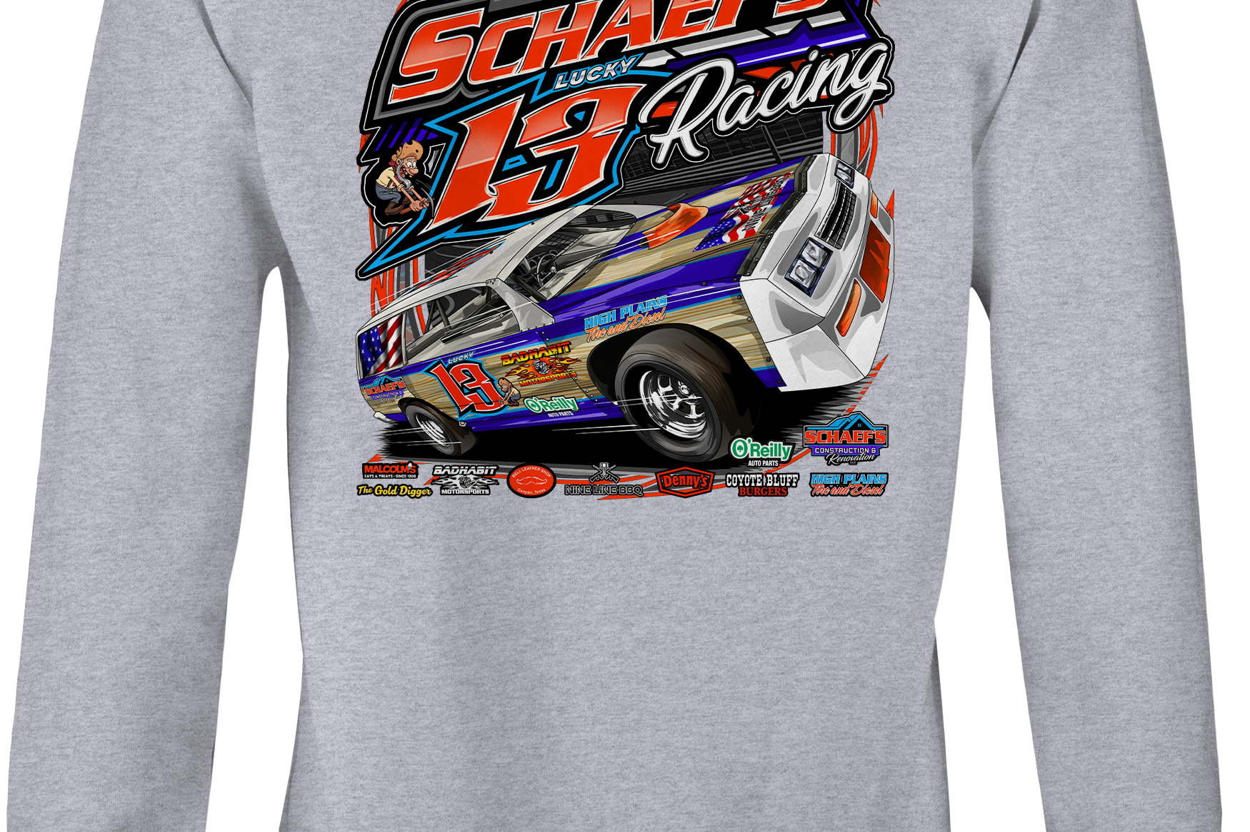 Schaef's Racing Crewneck Sweatshirts