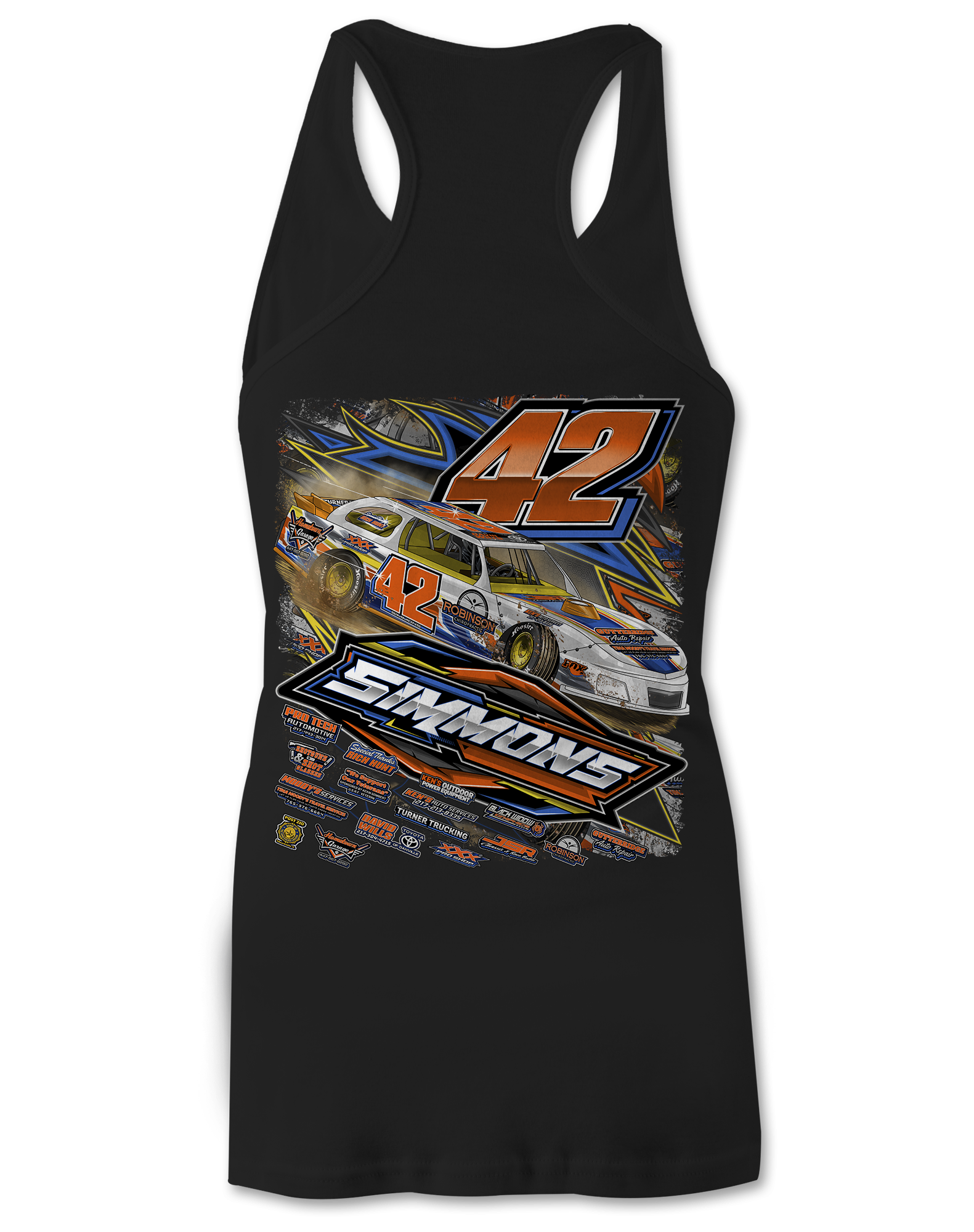 Simmons Racing 2026 Ladies Tank Tops – Black Acid Apparel