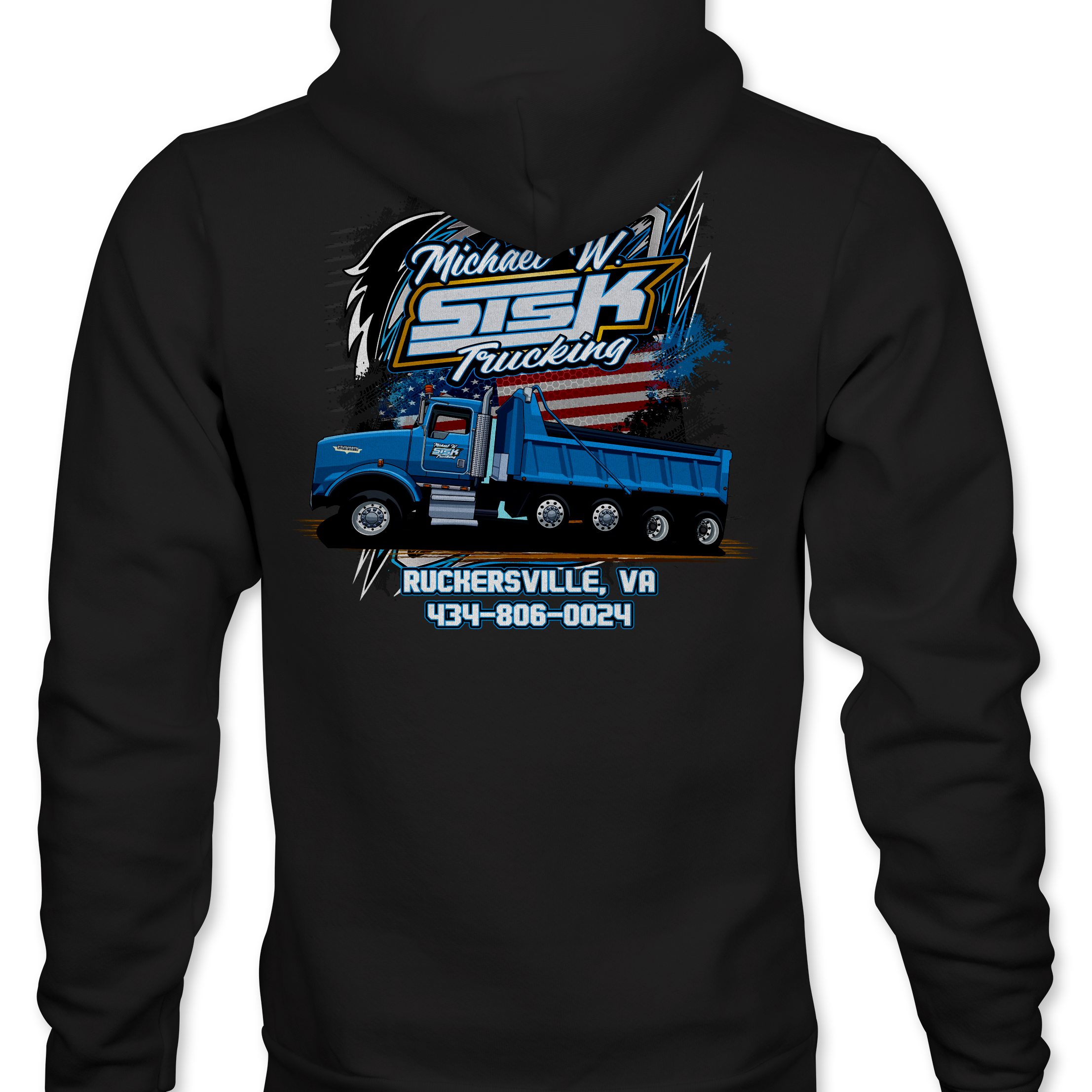 Michael Sisk Trucking Hoodies Black Acid Apparel