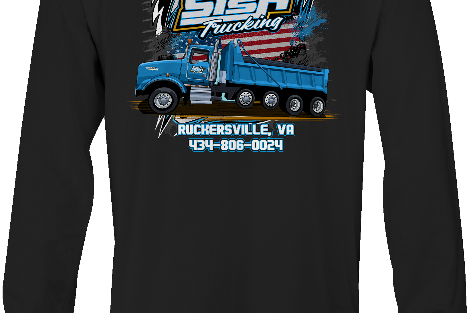 Michael Sisk Trucking Long Sleeves Black Acid Apparel