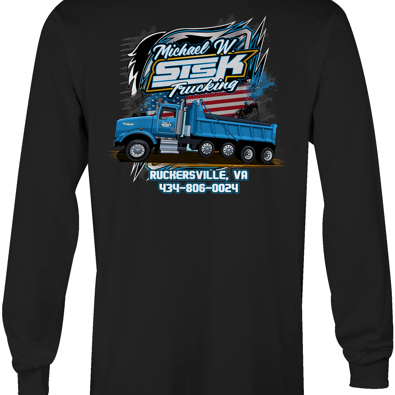 Michael Sisk Trucking Long Sleeves Black Acid Apparel