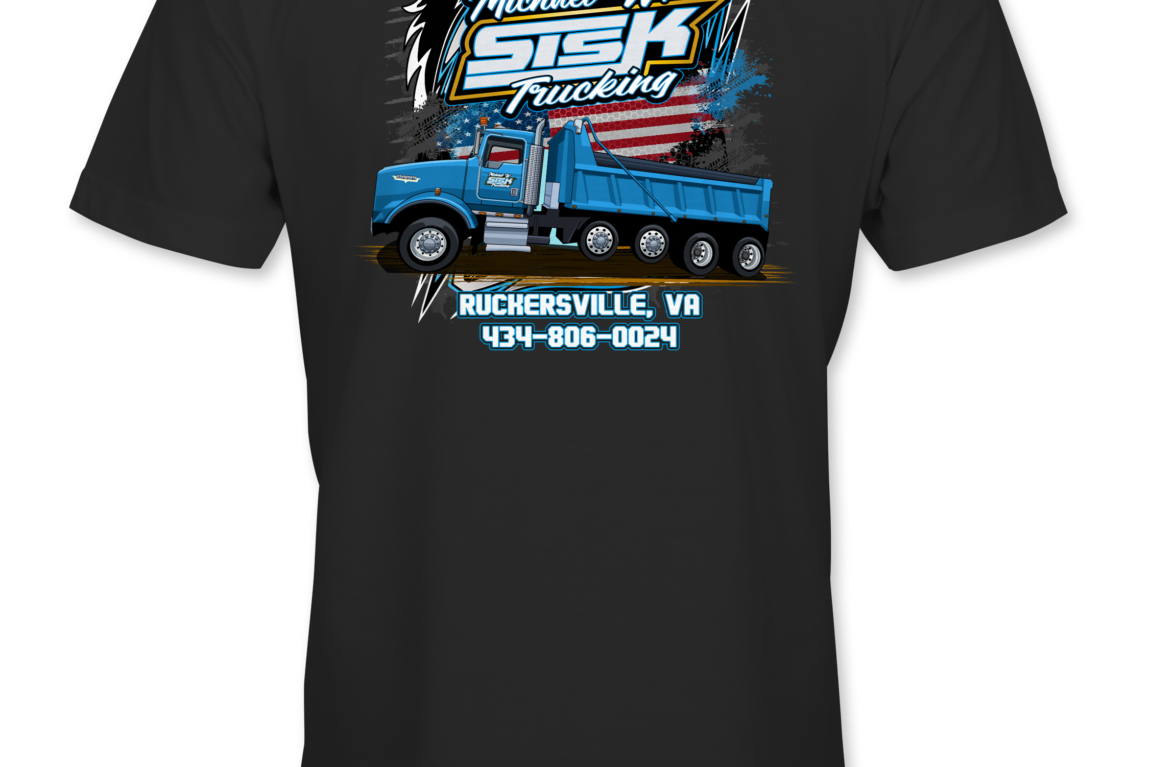 Michael Sisk Trucking T-Shirts Black Acid Apparel