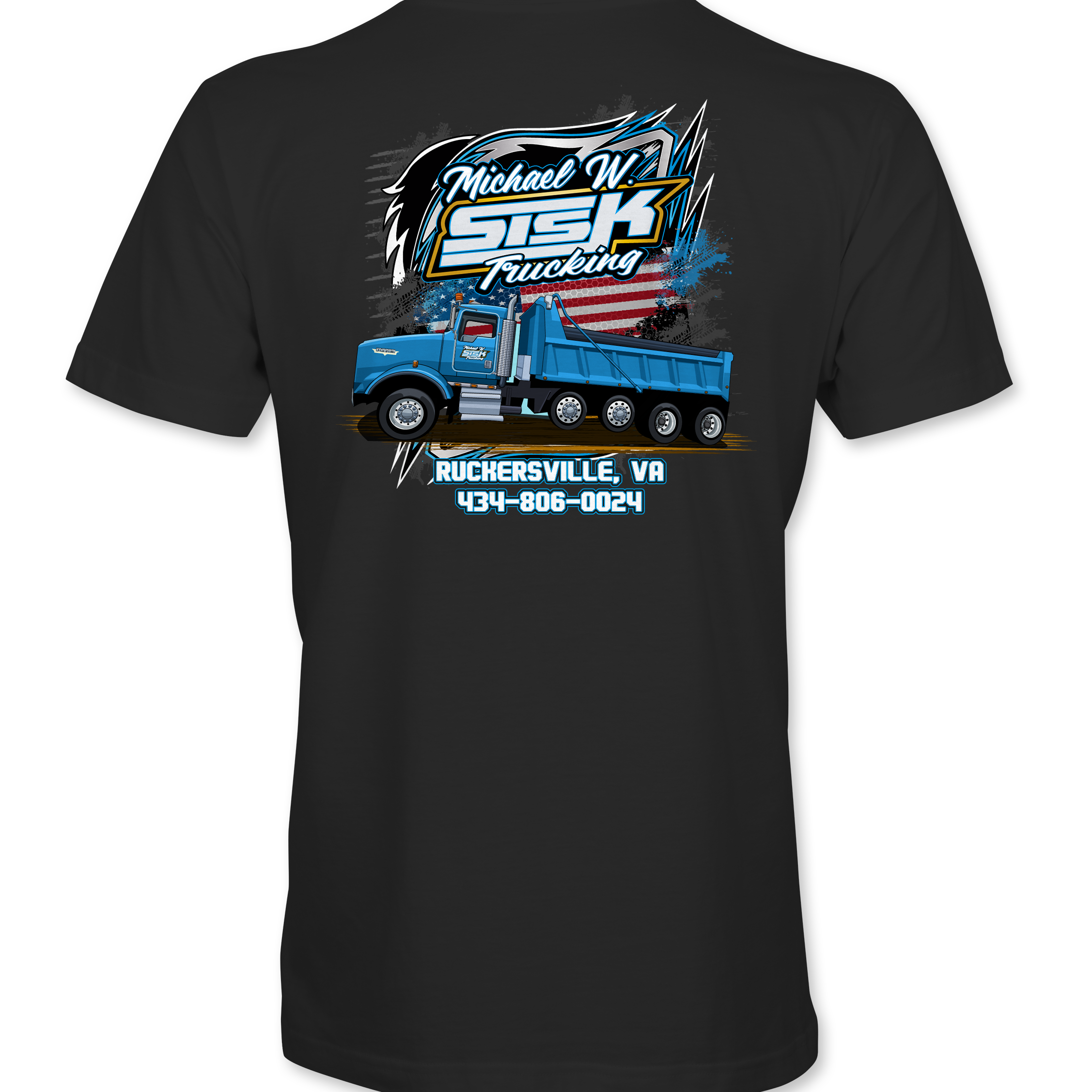 Michael Sisk Trucking T-Shirts Black Acid Apparel