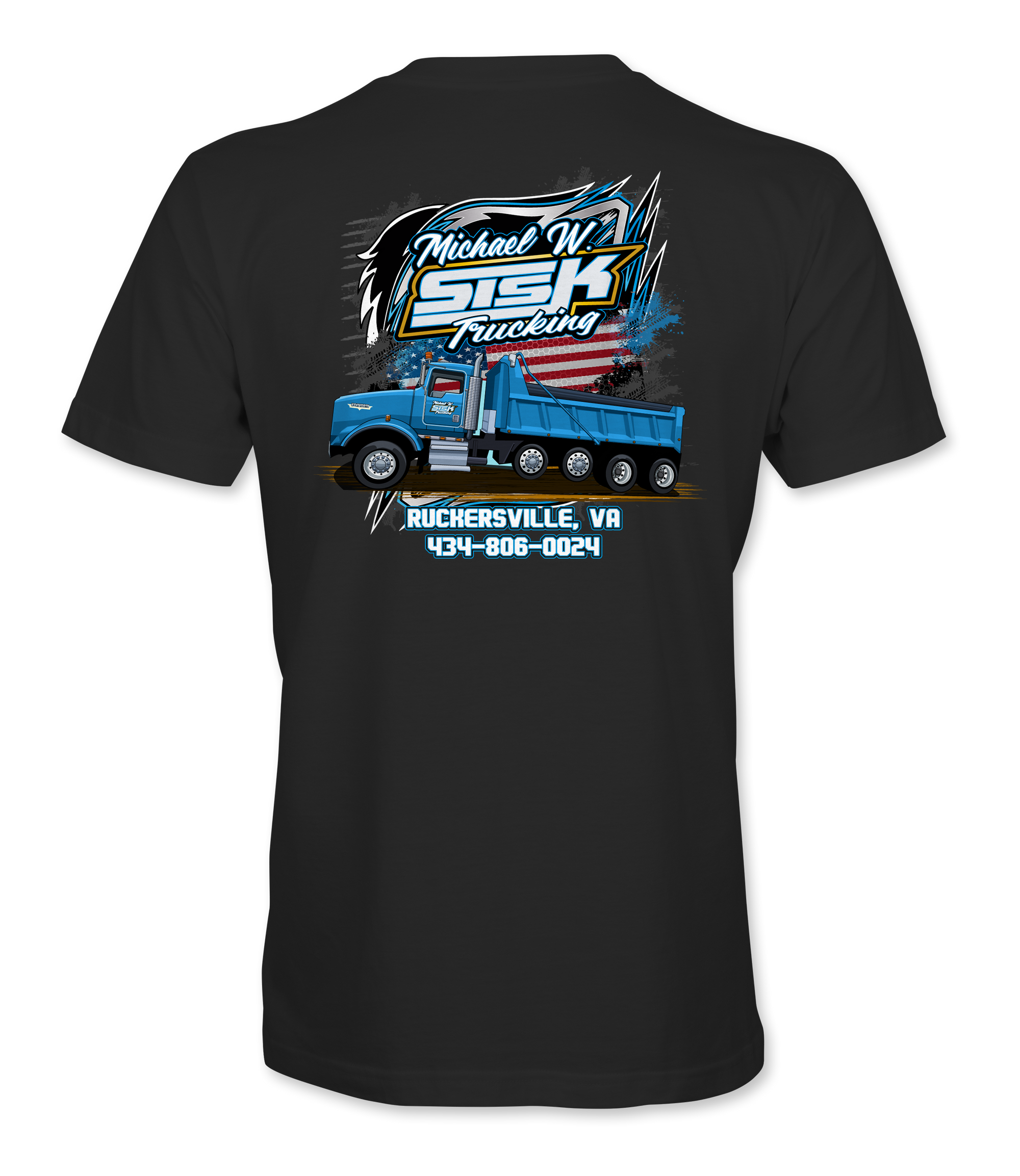 Michael Sisk Trucking T-Shirts Black Acid Apparel