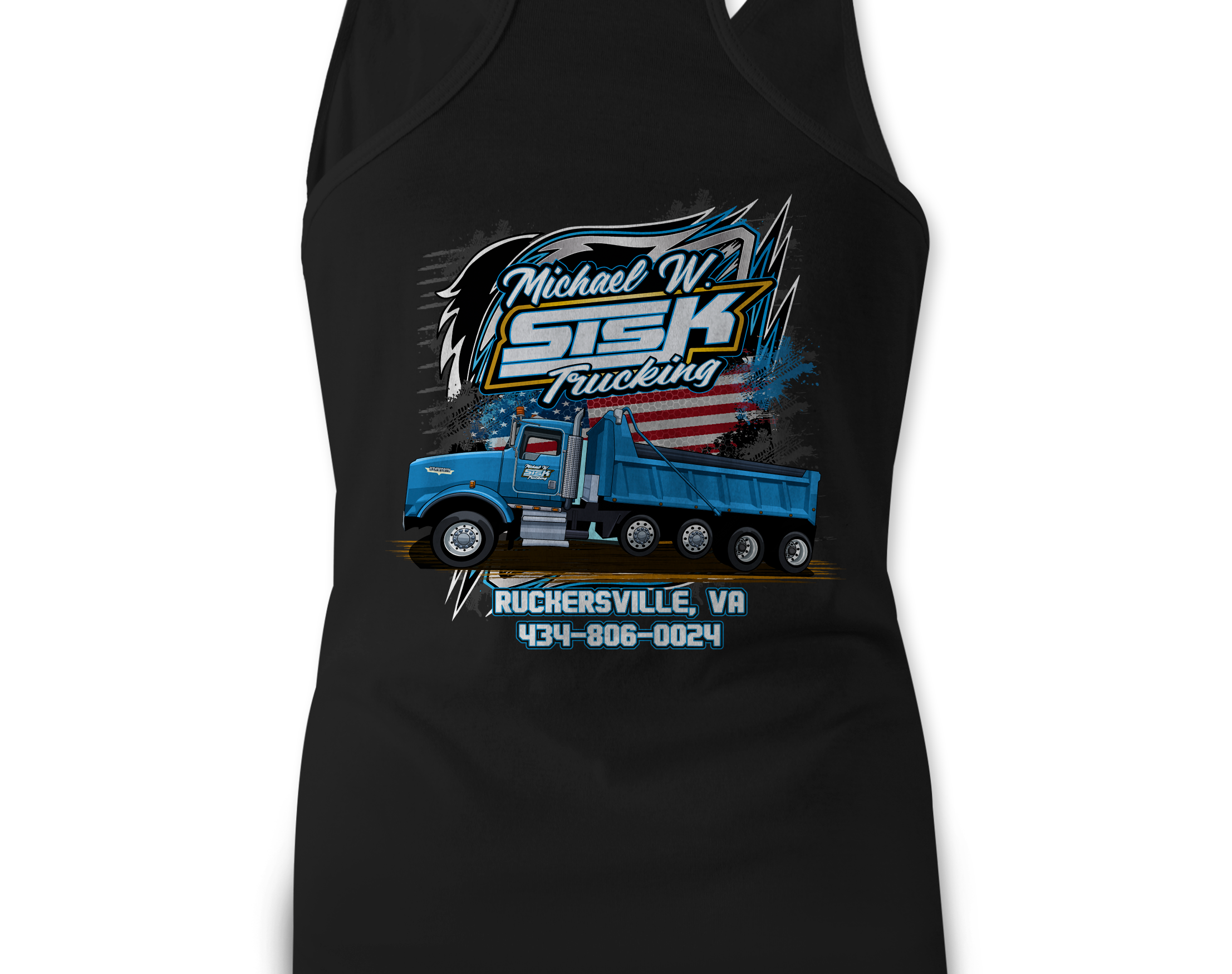 Michael Sisk Trucking Tank Tops Black Acid Apparel