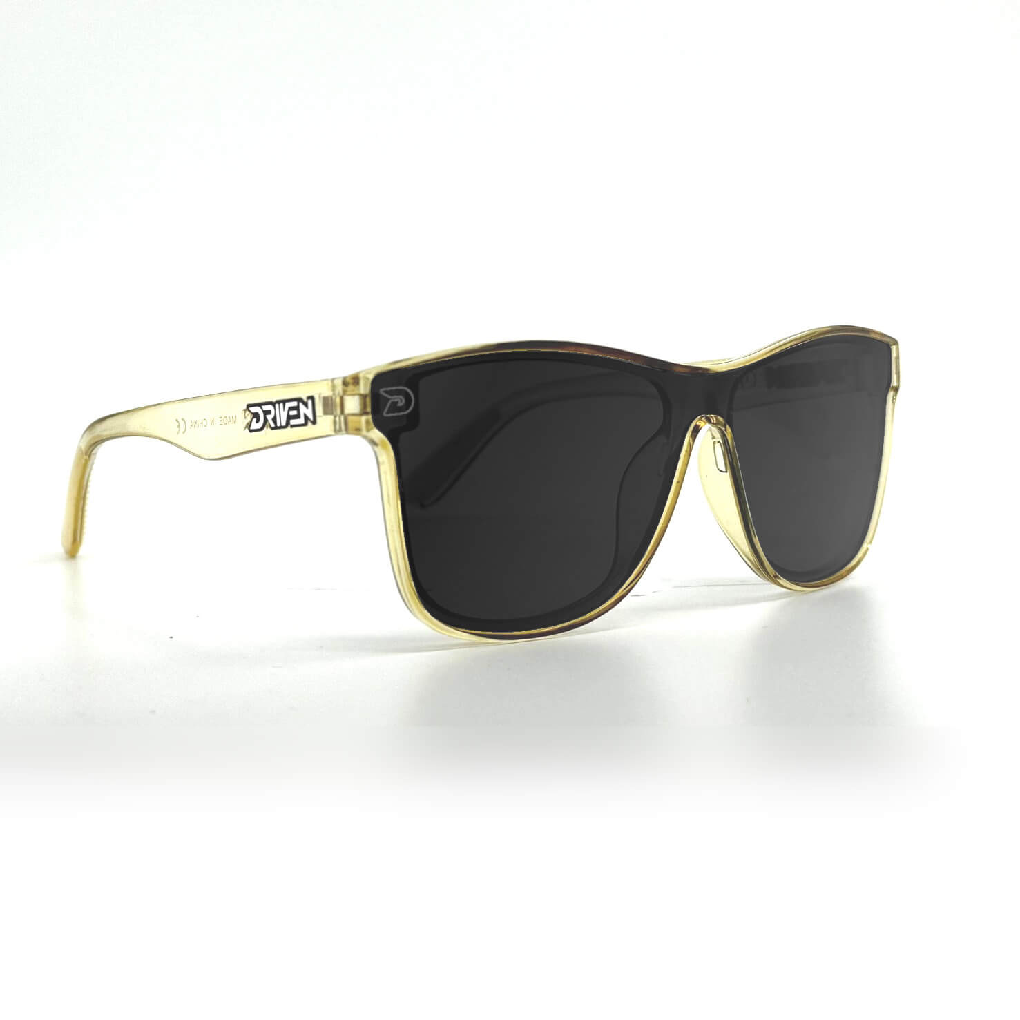 Driven Sunglasses - Slide Job Clear Gold – Black Acid Apparel