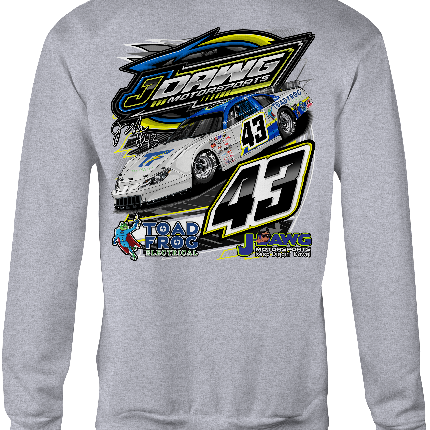 J Dawg Motorsports & Toadfrog Racing Crewneck Sweatshirts