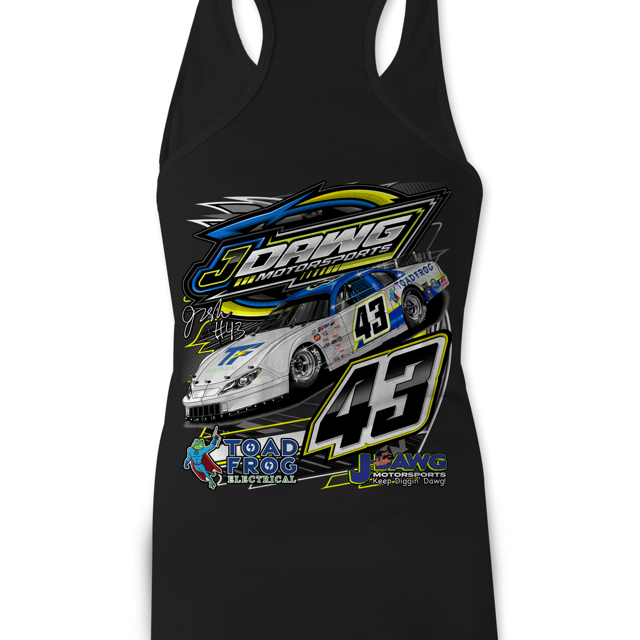 J Dawg Motorsports & Toadfrog Racing Tank Tops