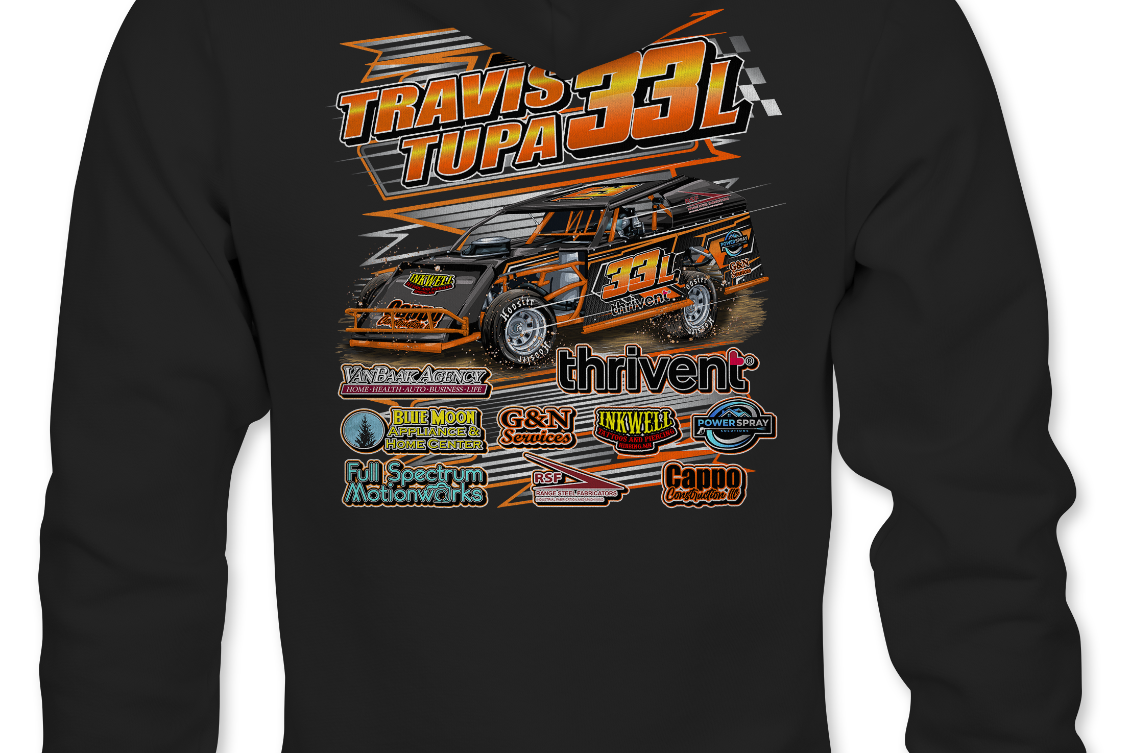 Travis Tupa Hoodies Black Acid Apparel