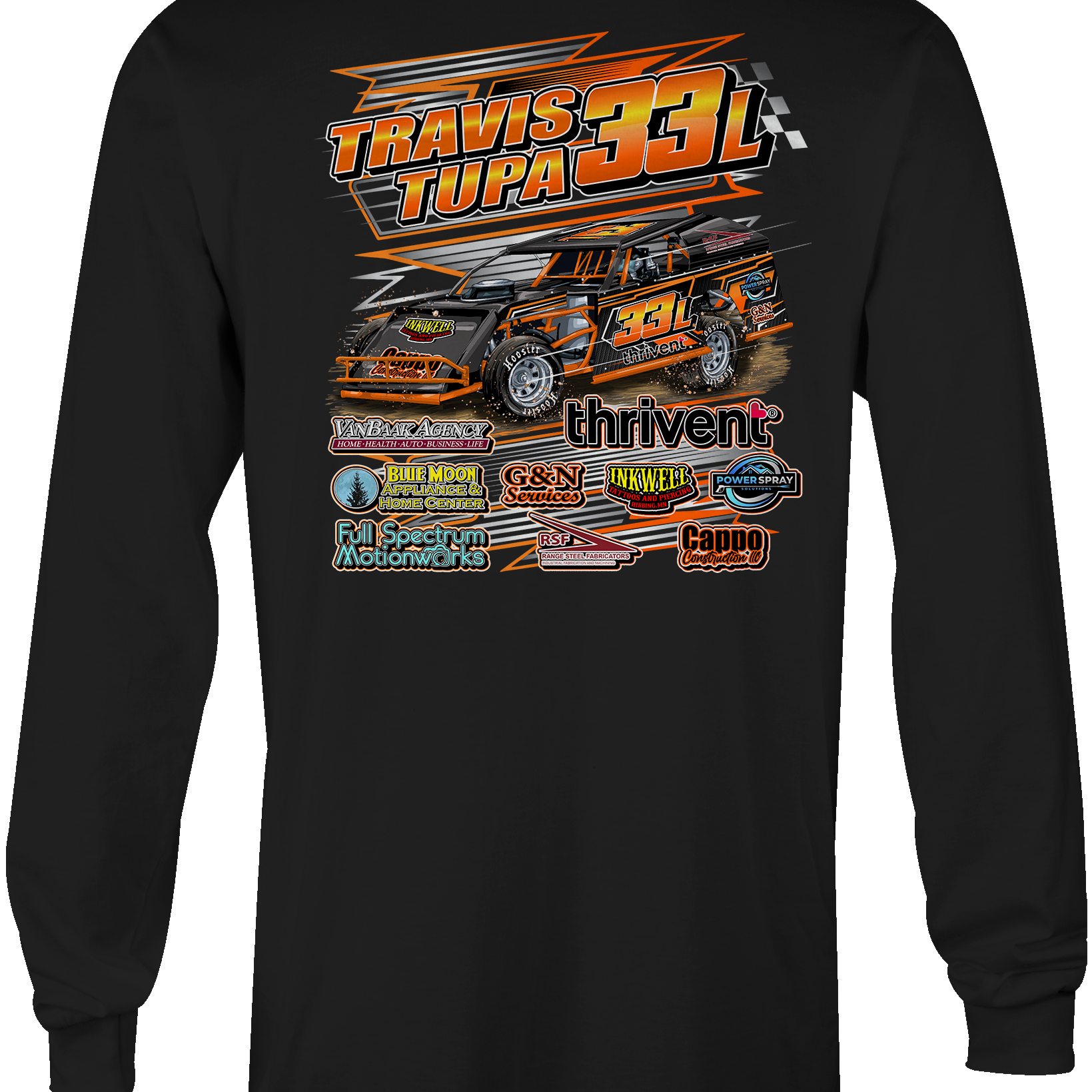 Travis Tupa Long Sleeves Black Acid Apparel