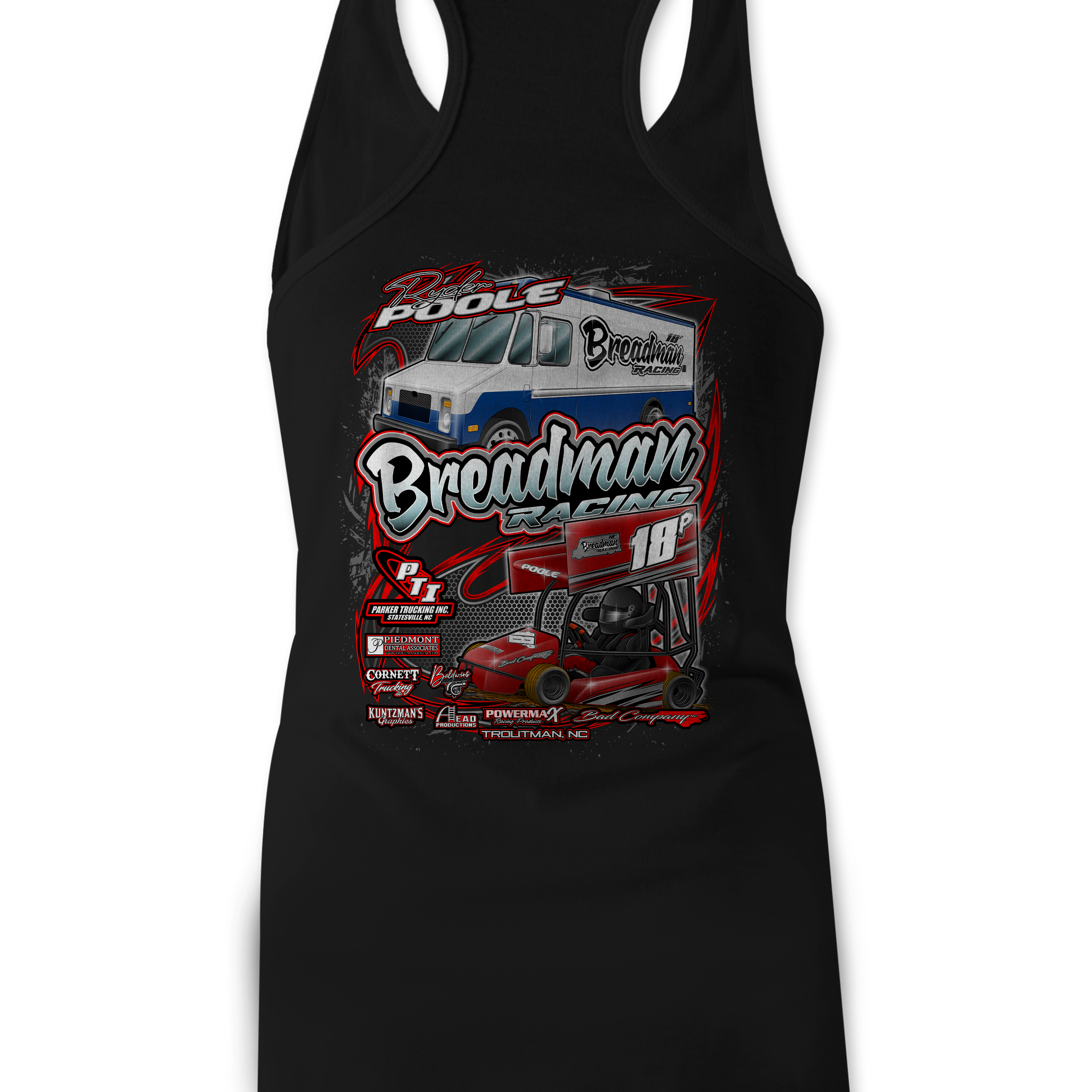 Breadman Racing Tank Tops Black Acid Apparel