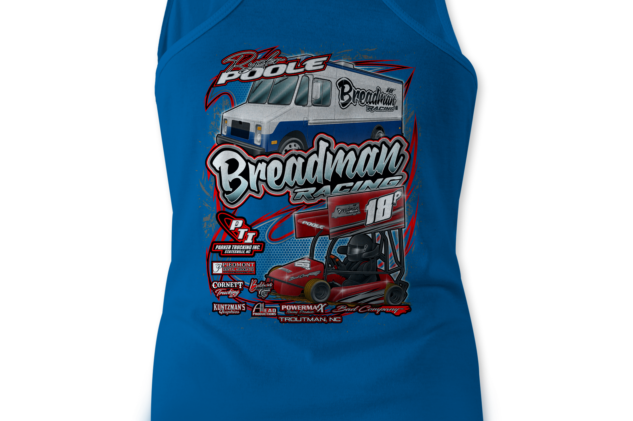 Breadman Racing Tank Tops Black Acid Apparel