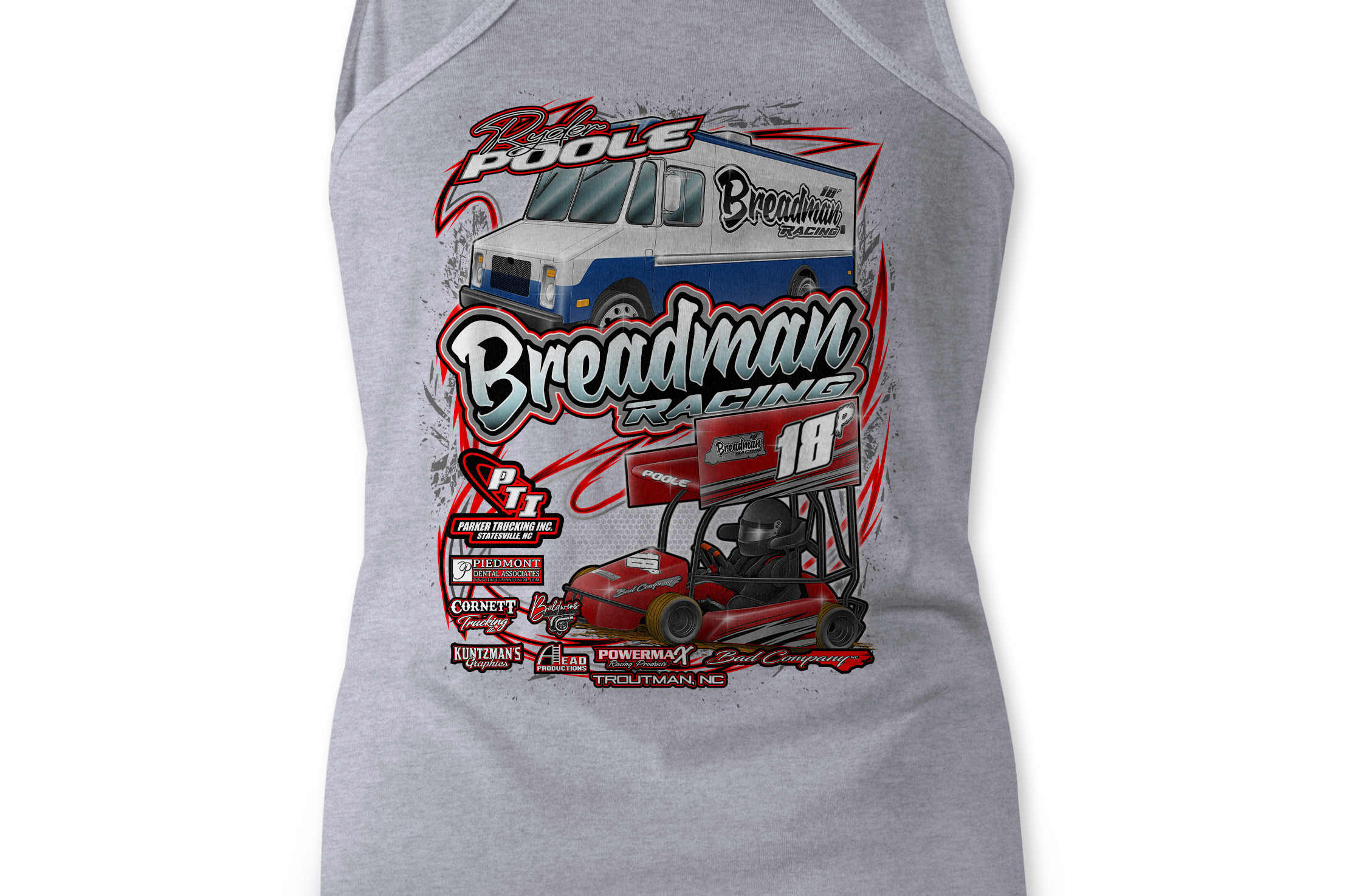 Breadman Racing Tank Tops Black Acid Apparel