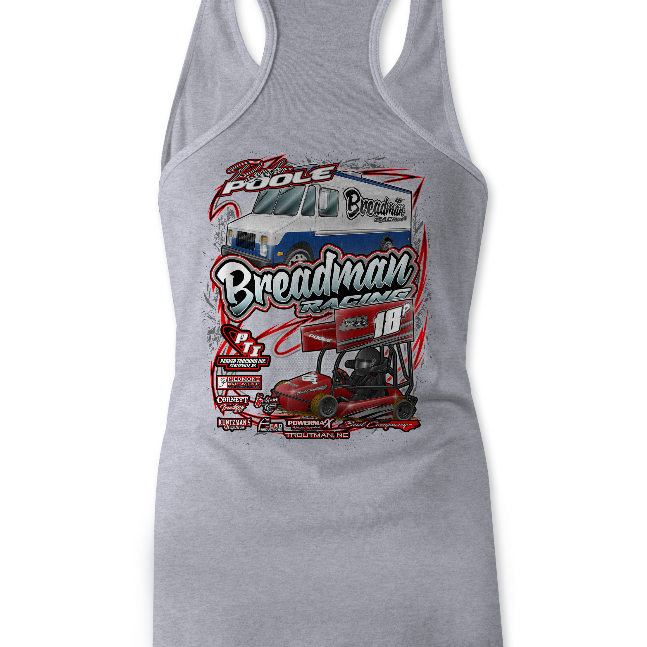 Breadman Racing Tank Tops Black Acid Apparel