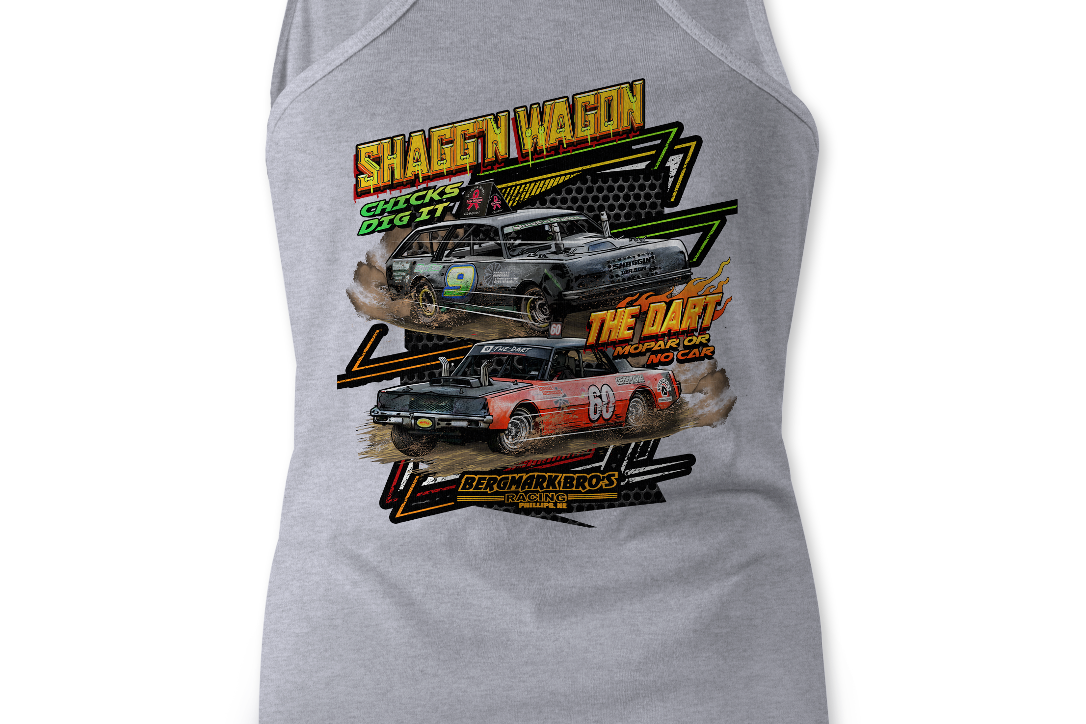 Bergmark Bro's Racing Tank Tops Black Acid Apparel