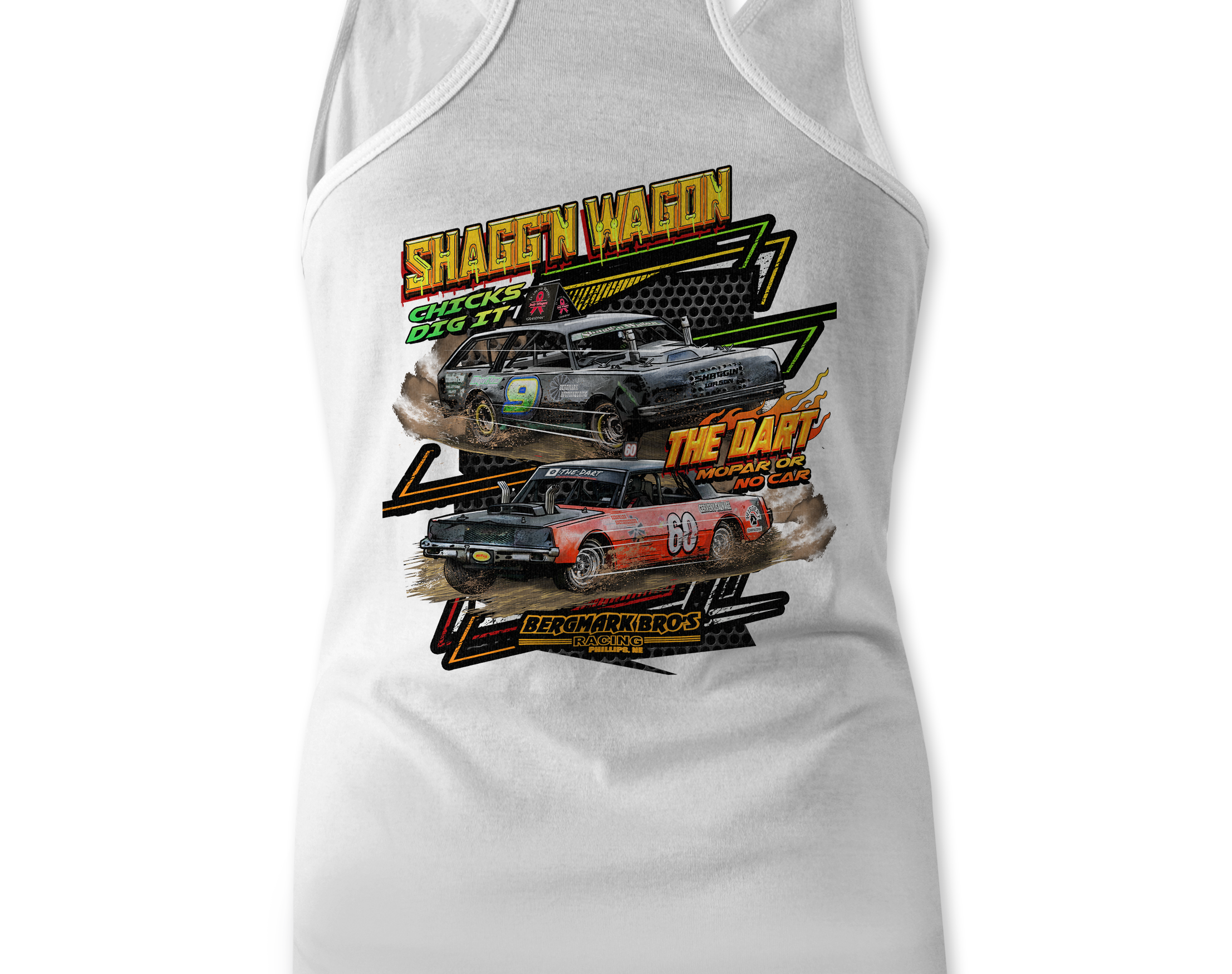 Bergmark Bro's Racing Tank Tops Black Acid Apparel