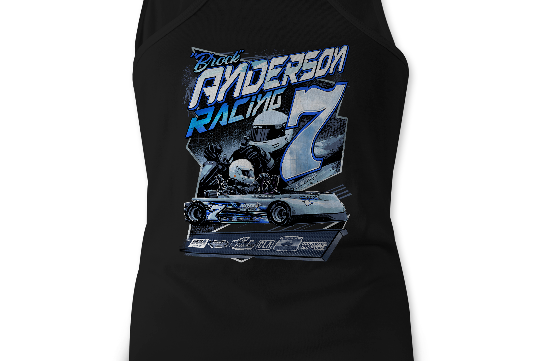 Anderson Racing Tank Tops Black Acid Apparel