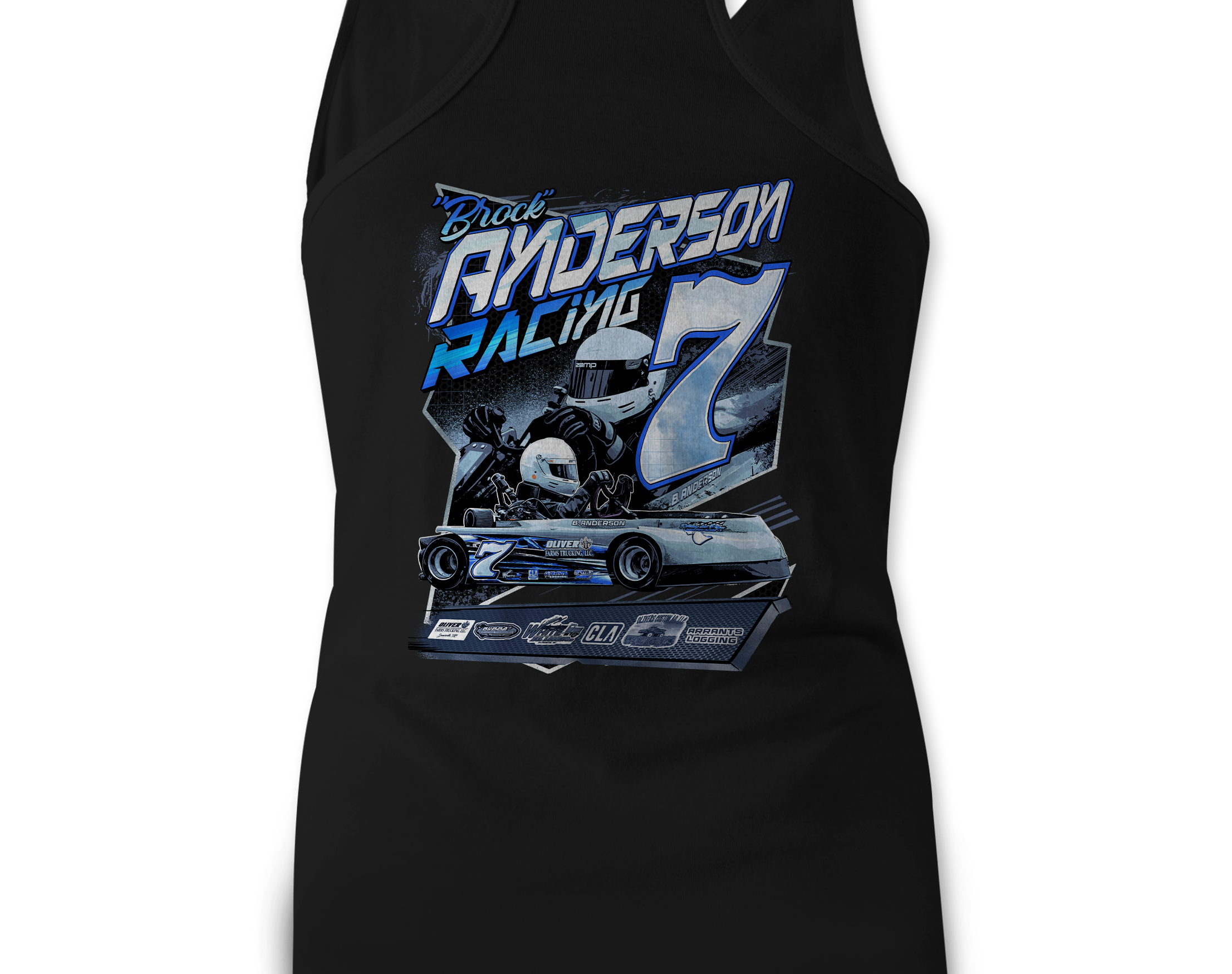 Anderson Racing Tank Tops Black Acid Apparel