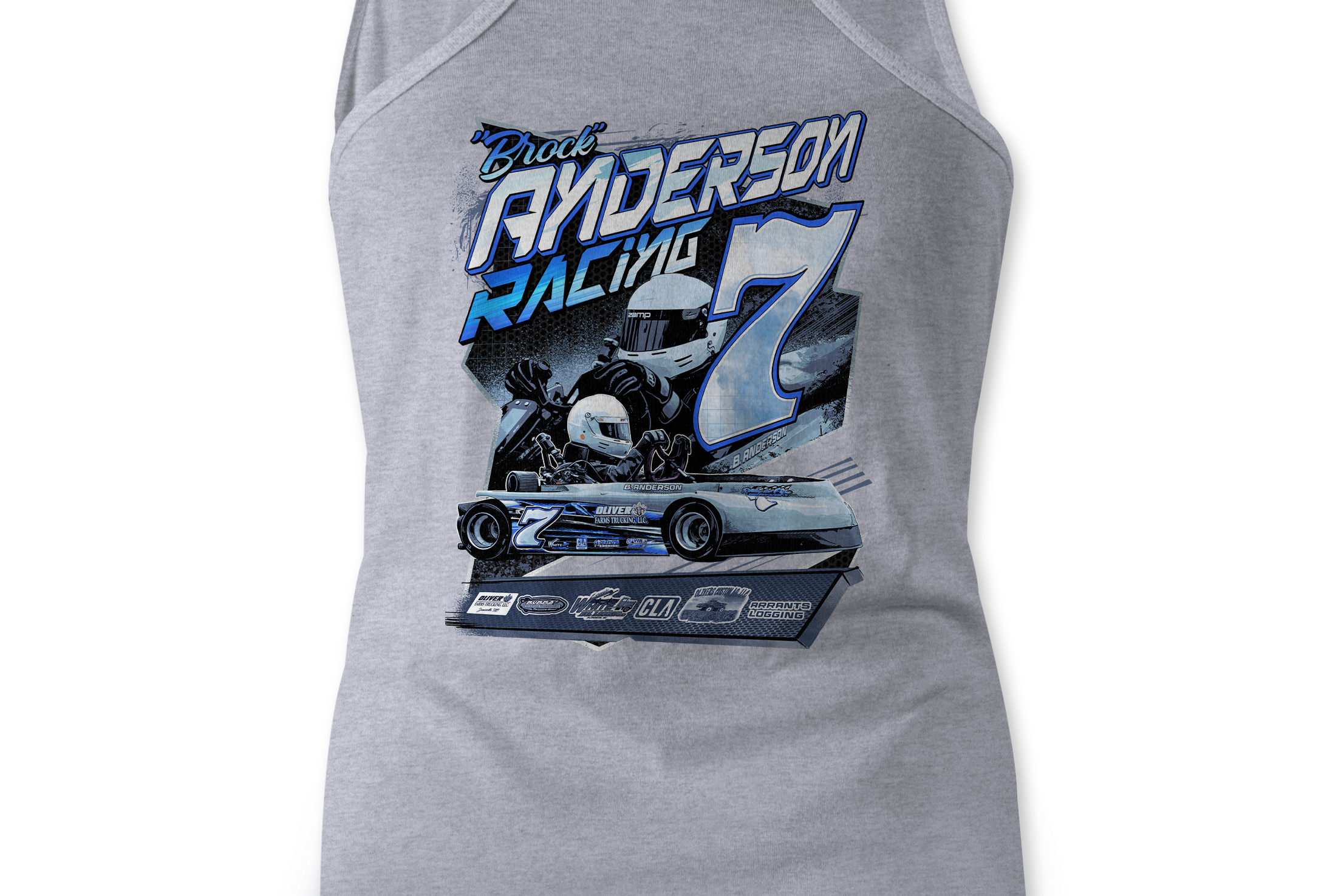 Anderson Racing Tank Tops Black Acid Apparel