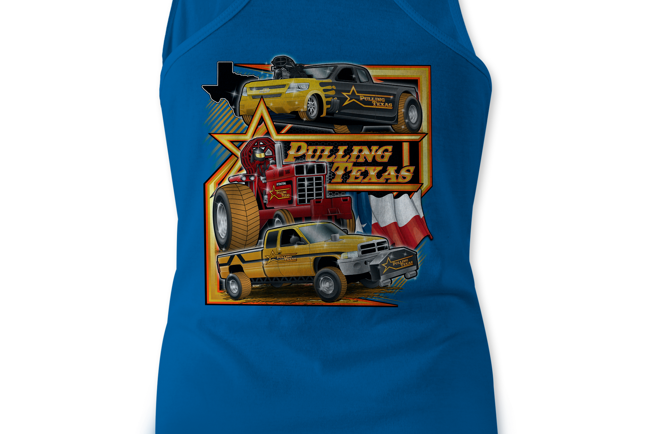 Pulling Texas Tank Tops Black Acid Apparel