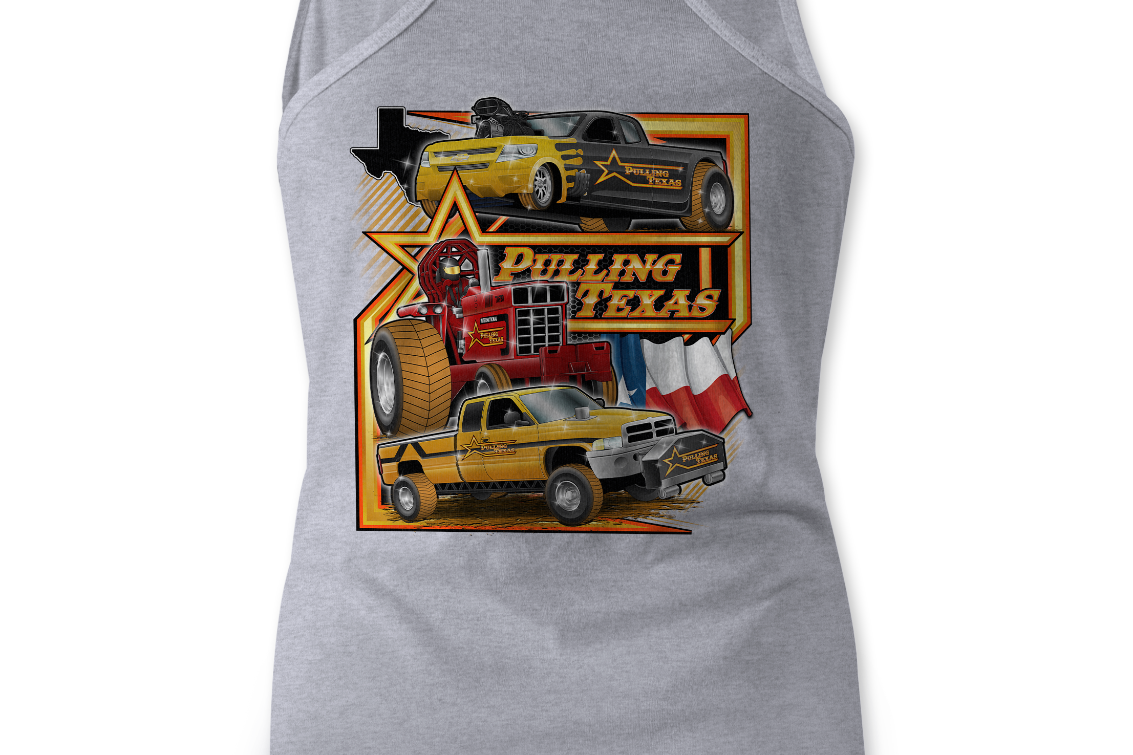 Pulling Texas Tank Tops Black Acid Apparel
