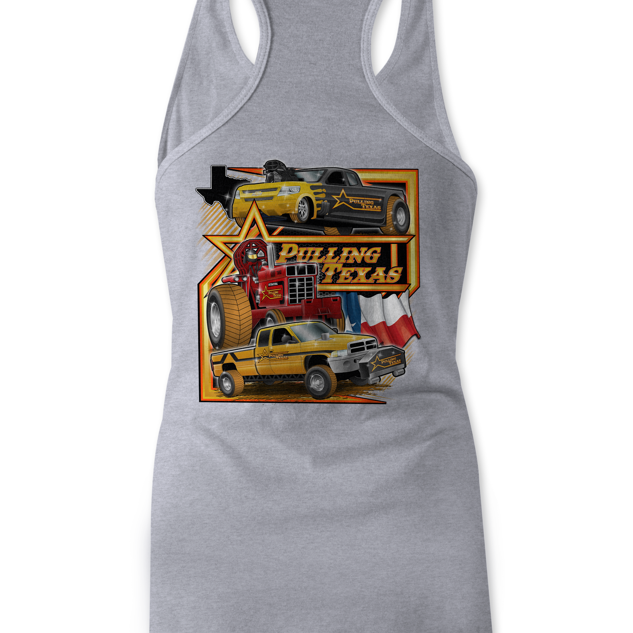 Pulling Texas Tank Tops Black Acid Apparel