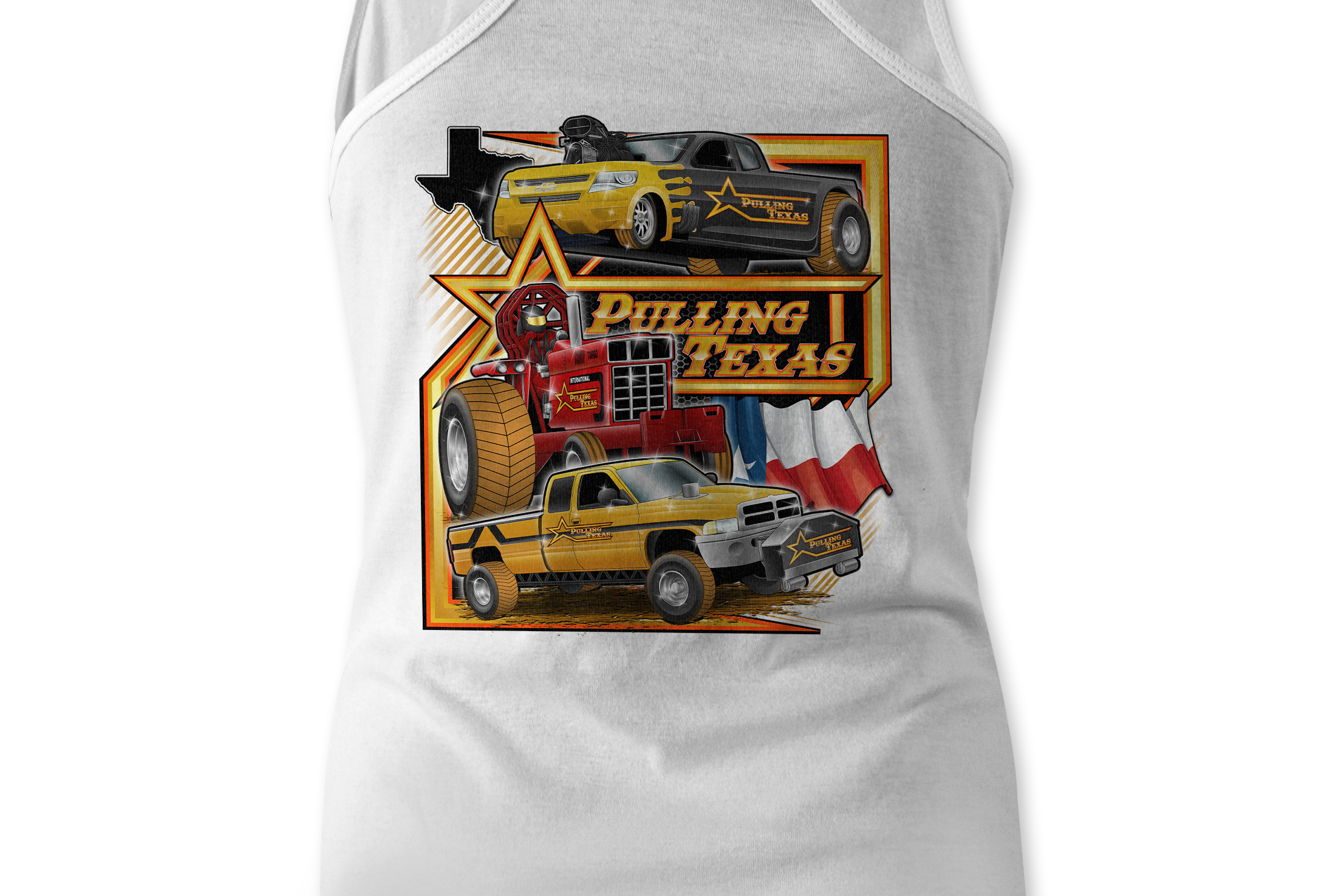 Pulling Texas Tank Tops Black Acid Apparel