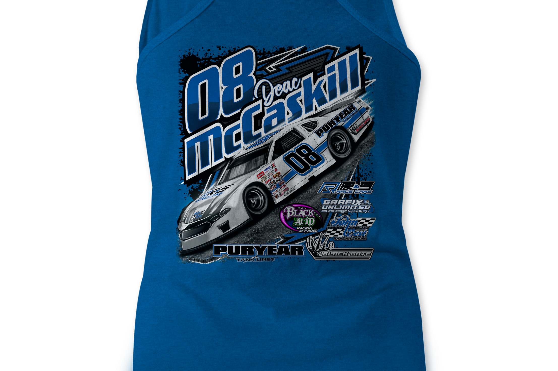Deac McCaskill Tank Tops Black Acid Apparel