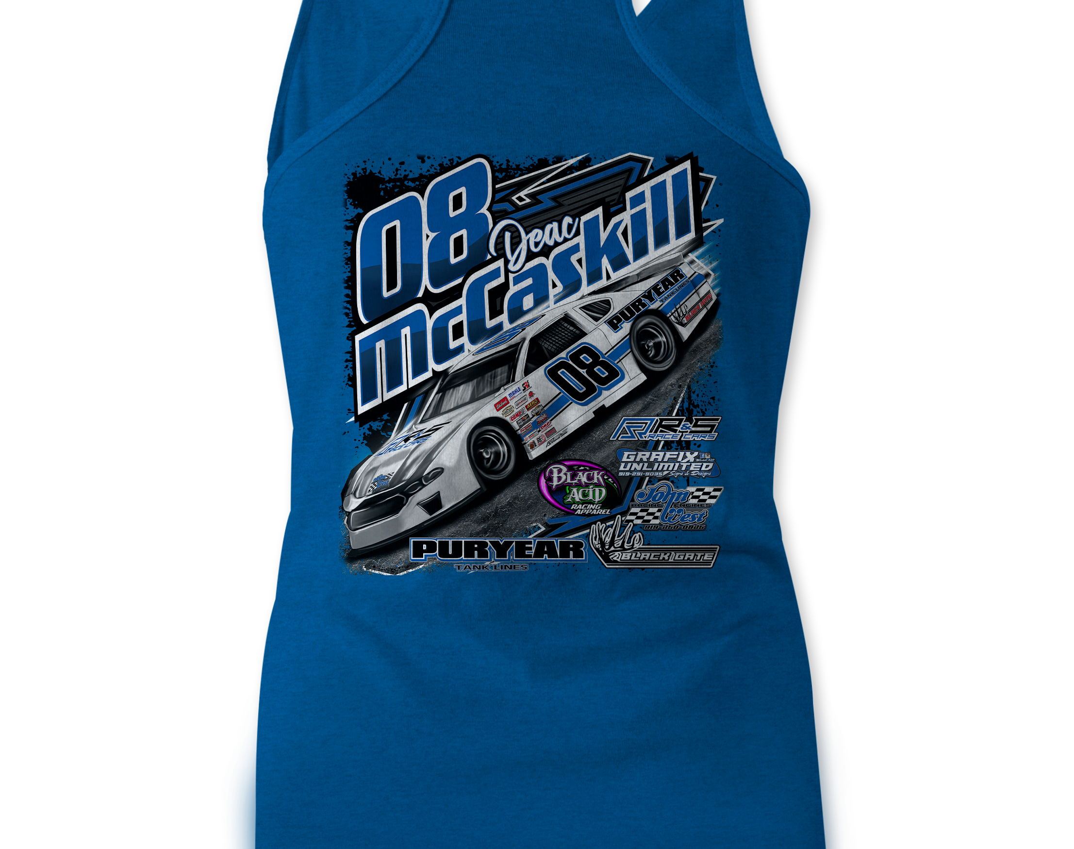 Deac McCaskill Tank Tops Black Acid Apparel