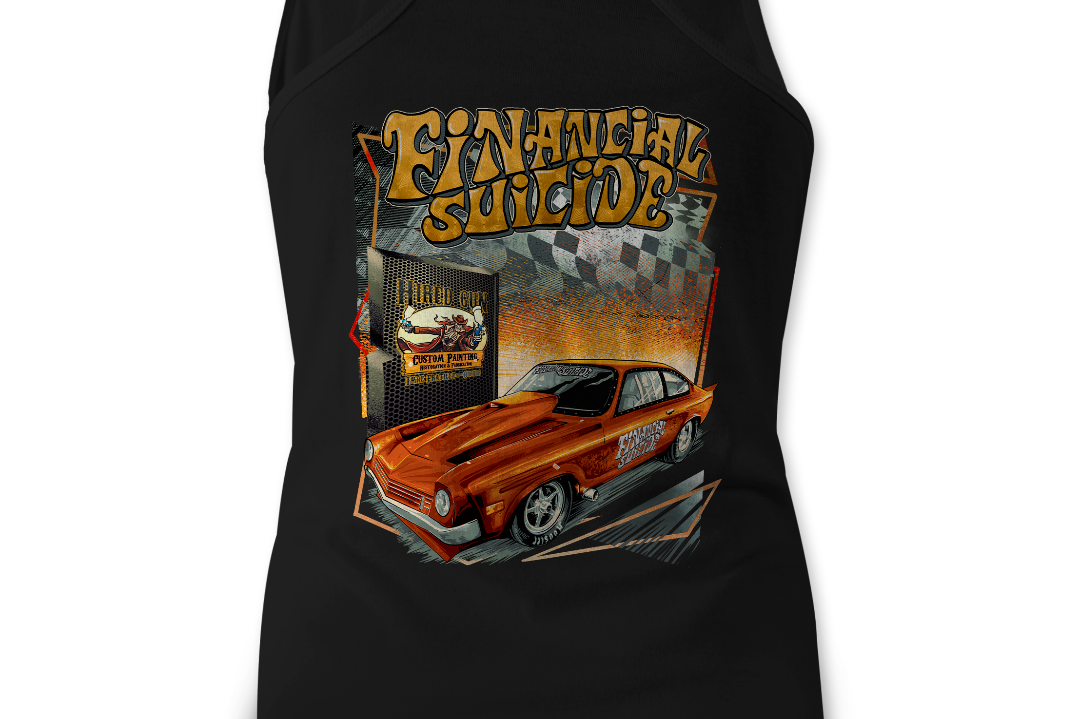 Financial Suicide Tank Tops Black Acid Apparel
