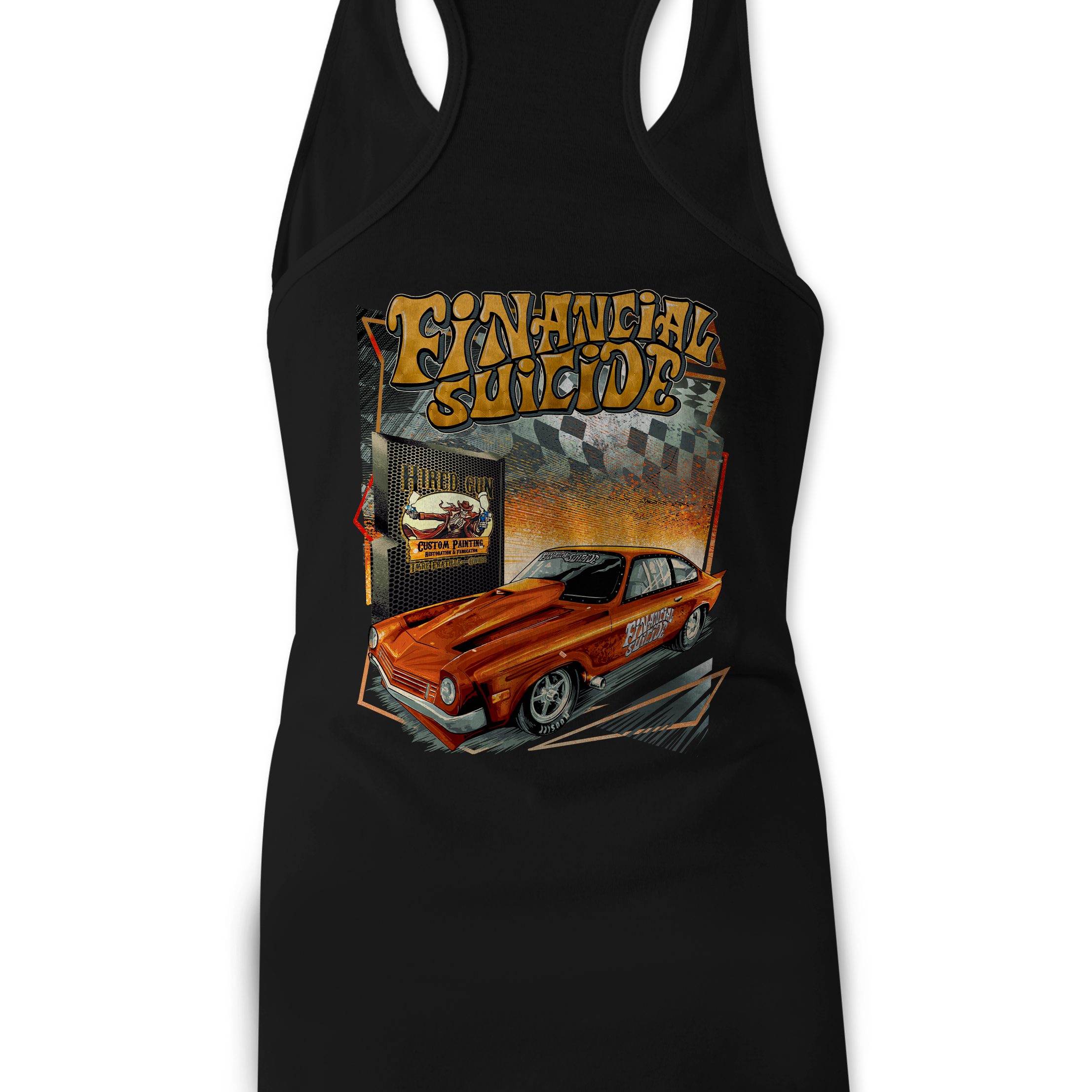 Financial Suicide Tank Tops Black Acid Apparel