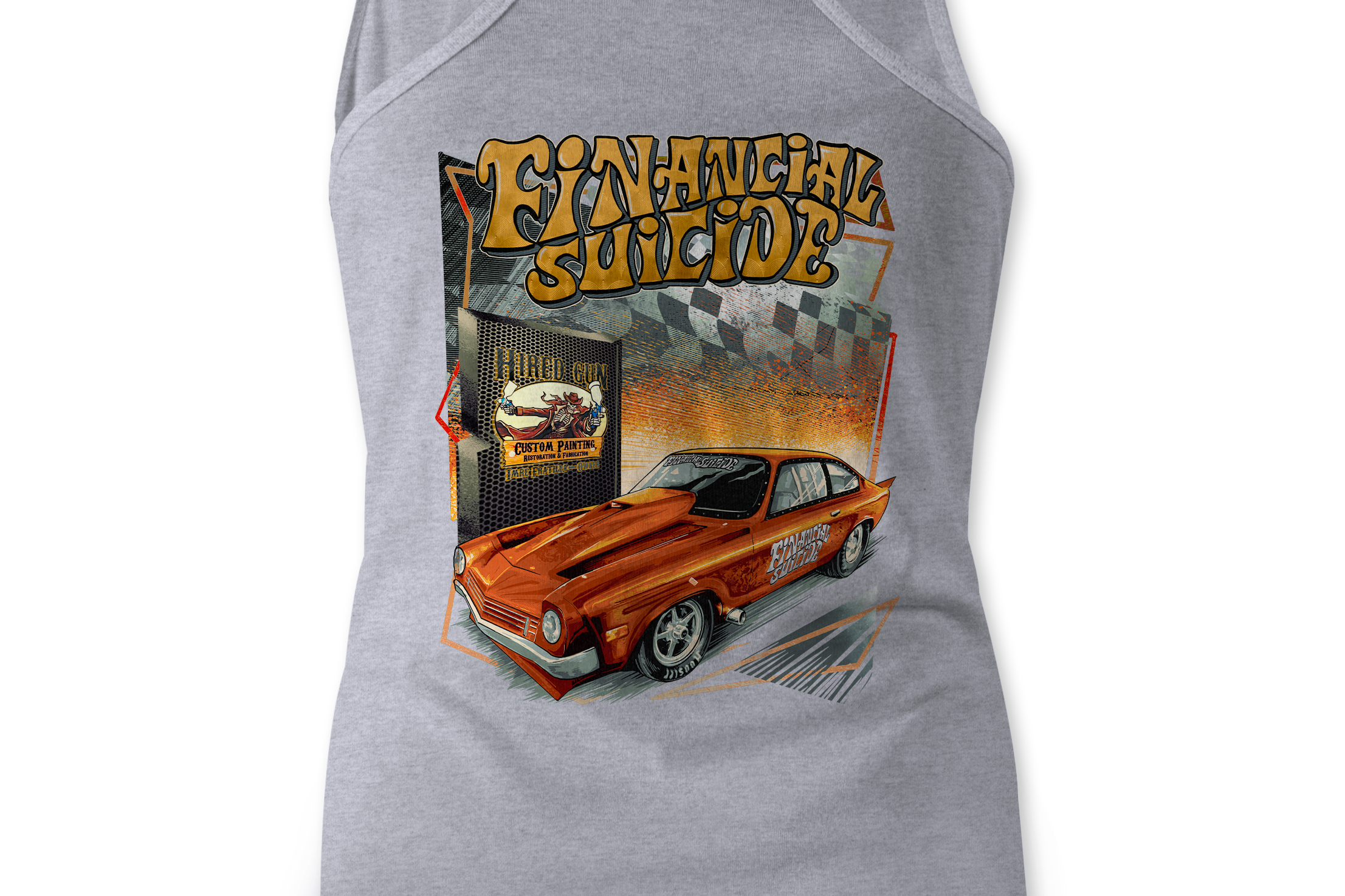 Financial Suicide Tank Tops Black Acid Apparel