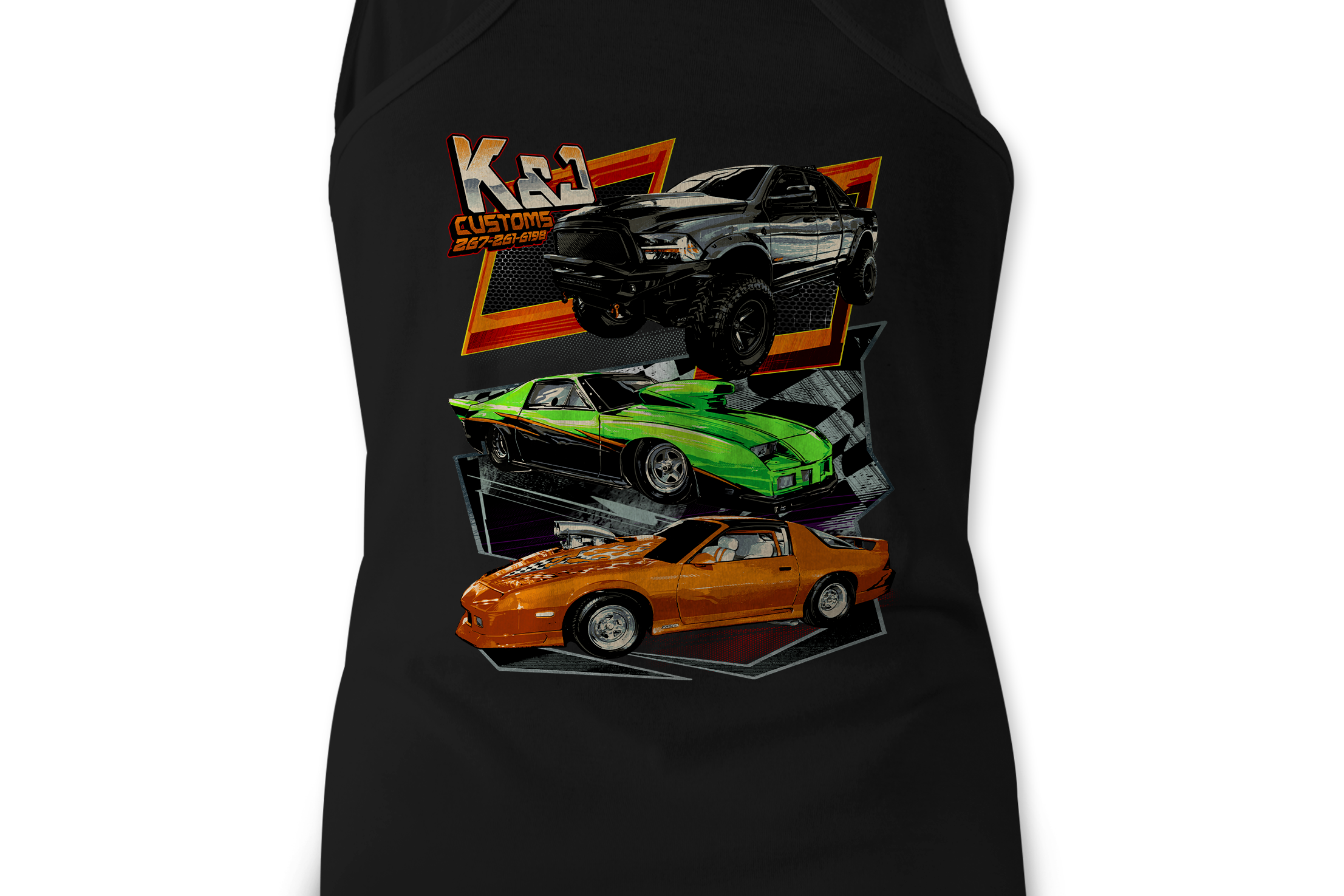 K&J Customs Tank Tops Black Acid Apparel