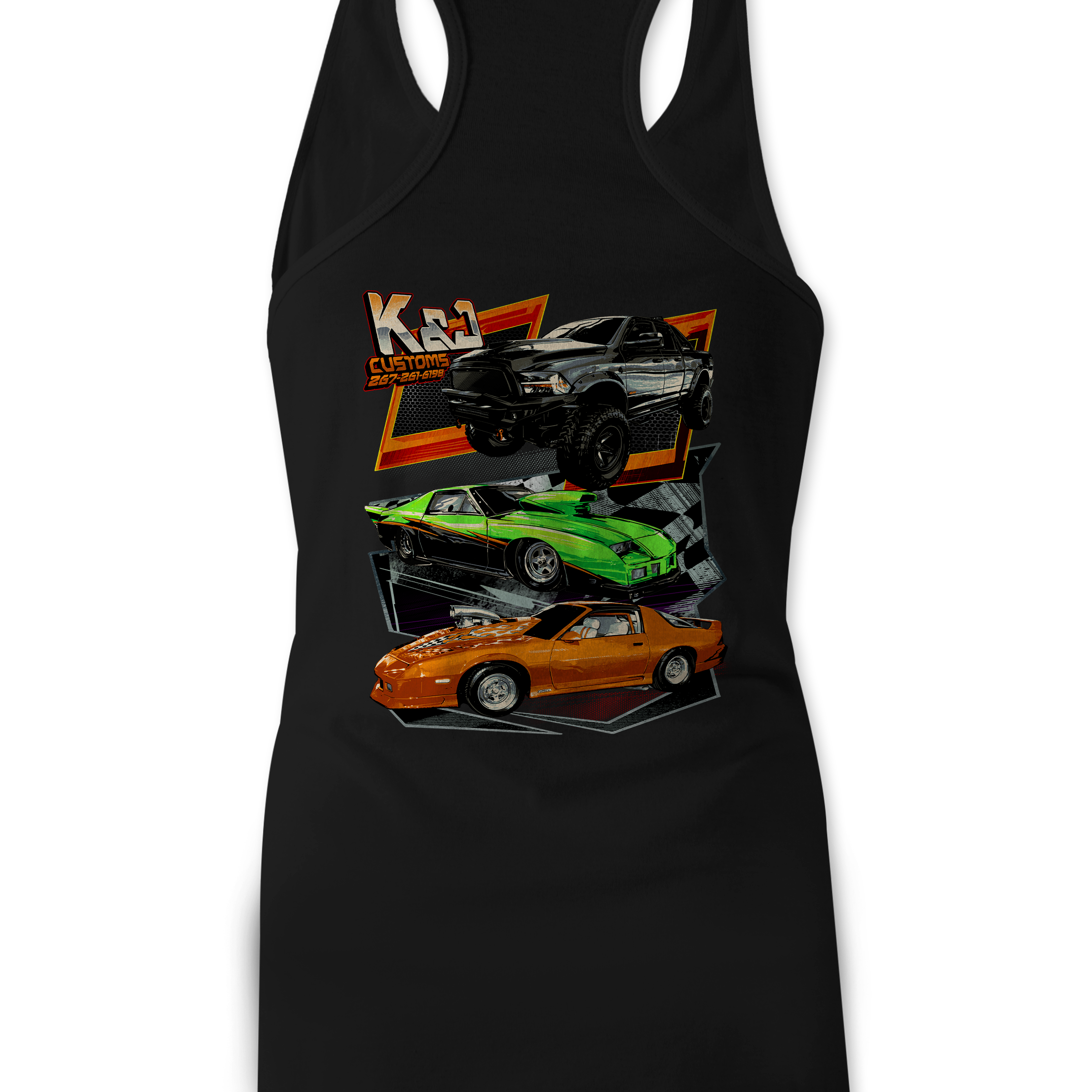 K&J Customs Tank Tops Black Acid Apparel