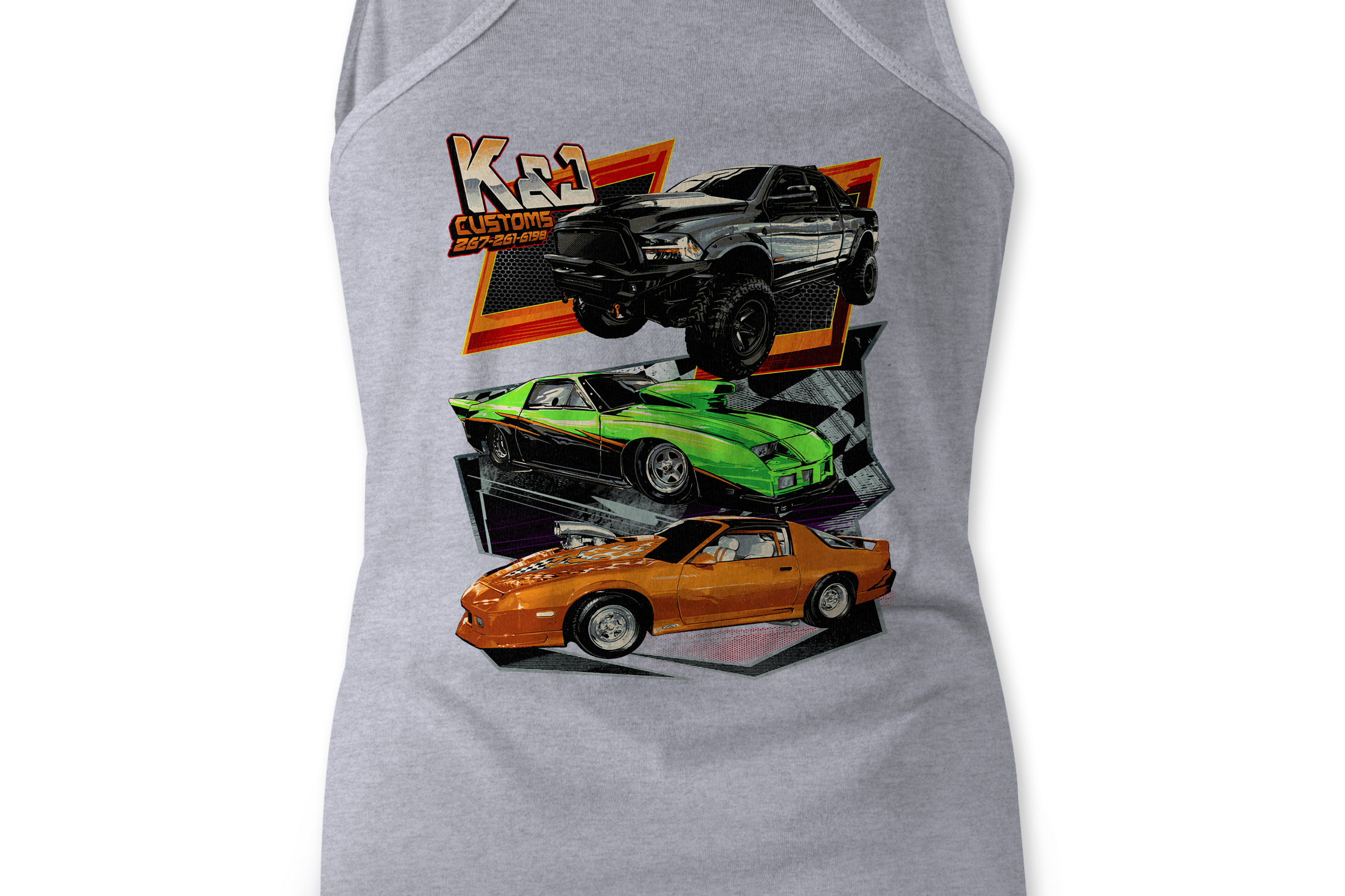 K&J Customs Tank Tops Black Acid Apparel