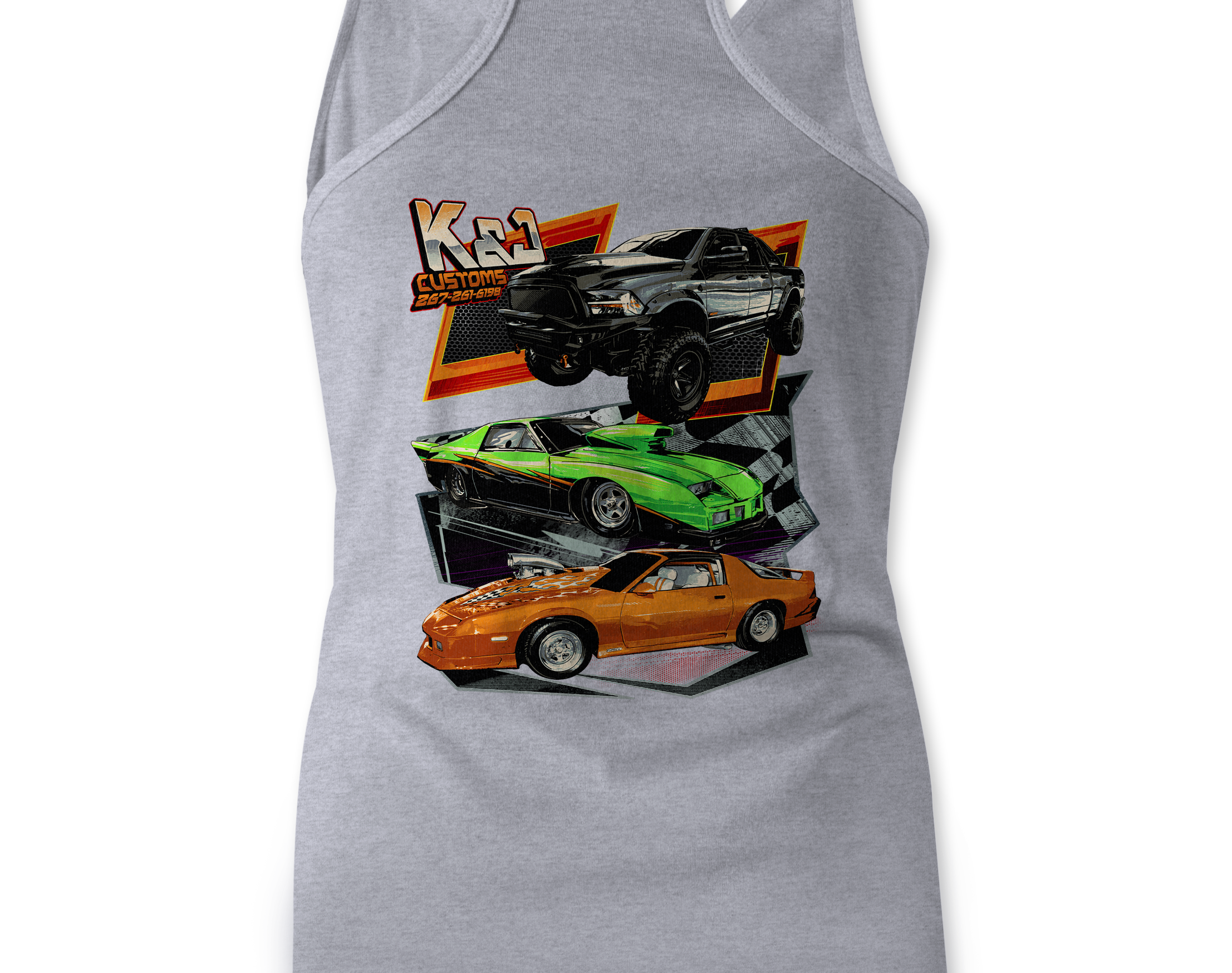 K&J Customs Tank Tops Black Acid Apparel