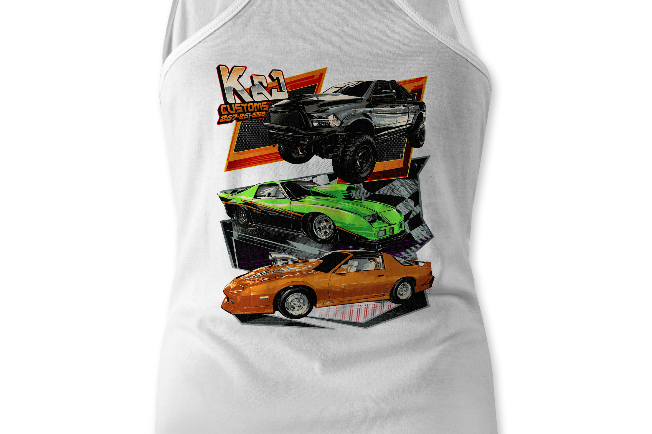 K&J Customs Tank Tops Black Acid Apparel