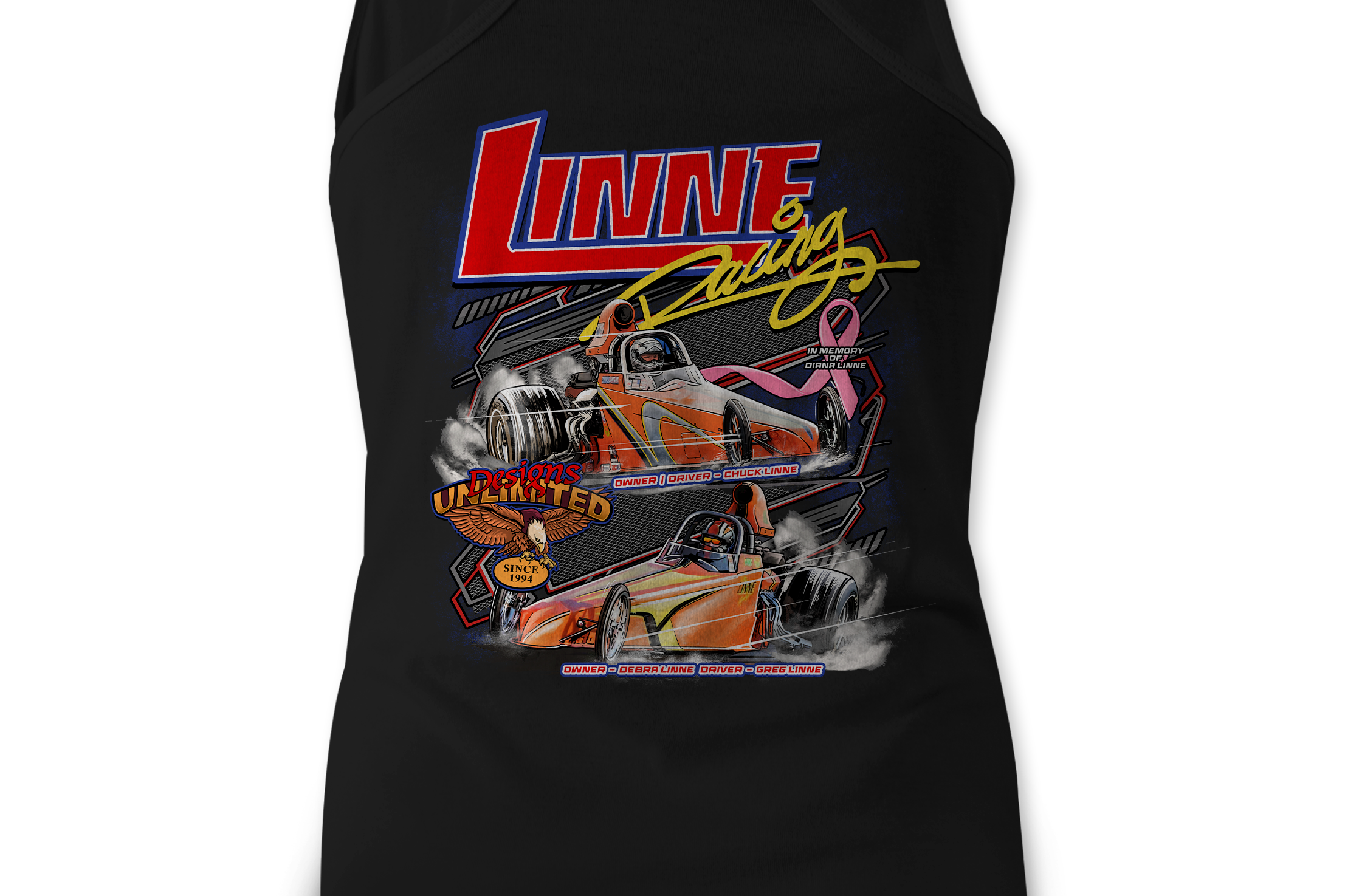 Linne Racing Tank Tops Black Acid Apparel
