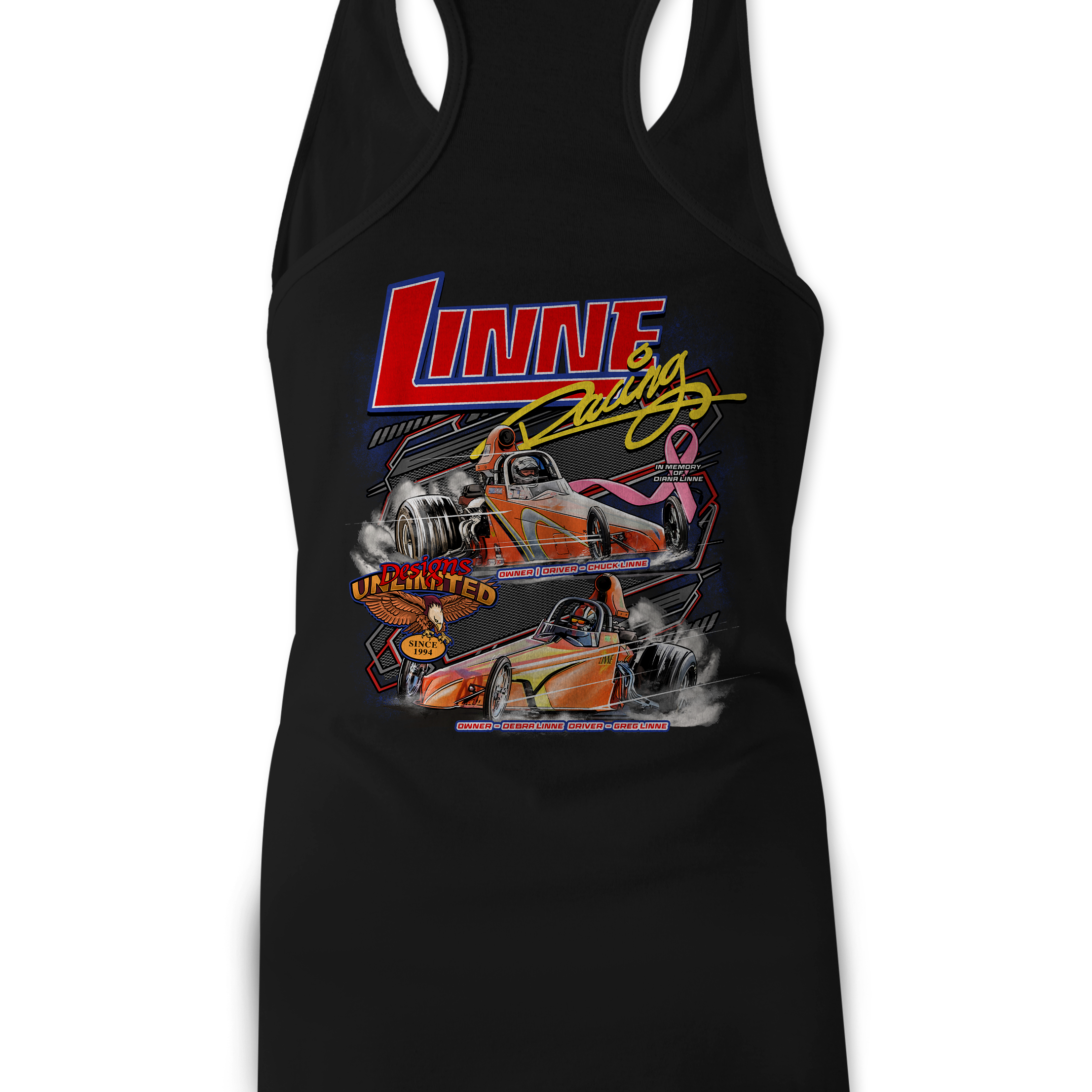 Linne Racing Tank Tops Black Acid Apparel