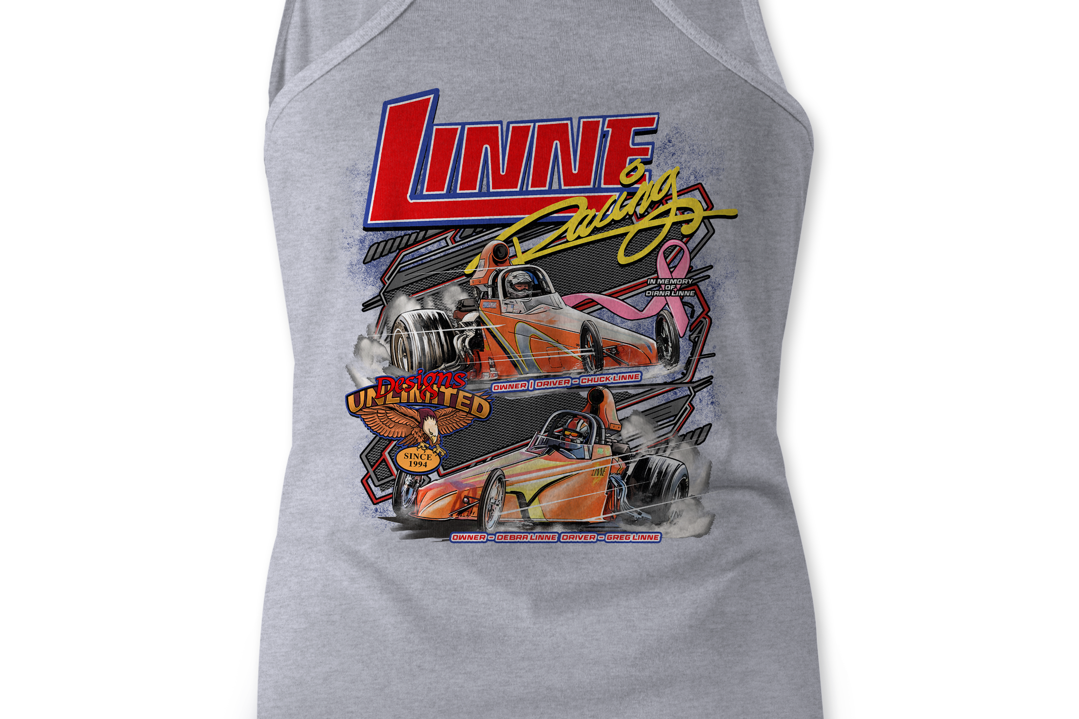 Linne Racing Tank Tops Black Acid Apparel