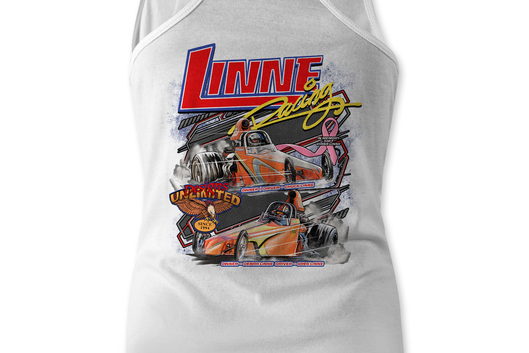 Linne Racing Tank Tops Black Acid Apparel