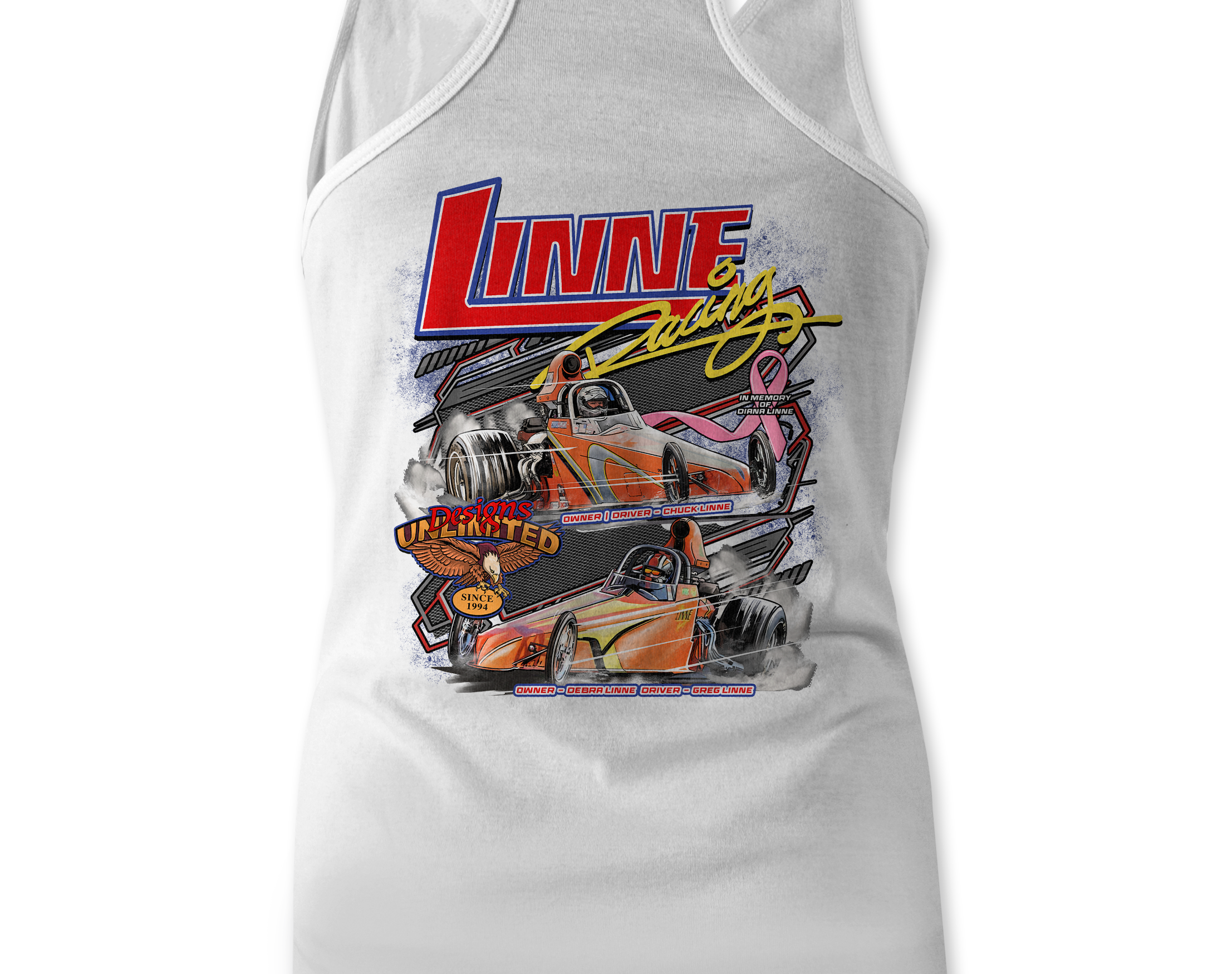 Linne Racing Tank Tops Black Acid Apparel