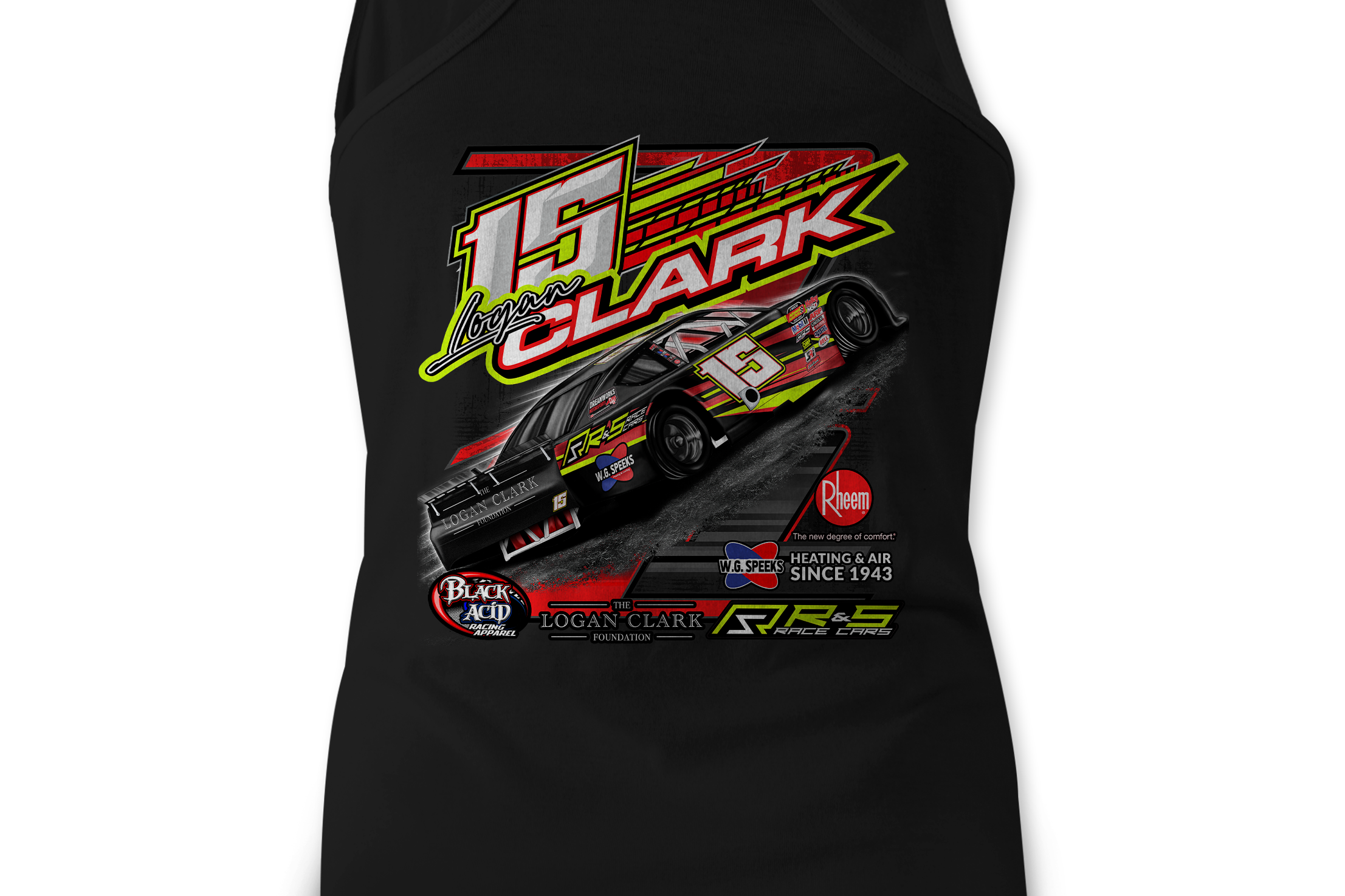 Logan Clark Tank Tops Black Acid Apparel